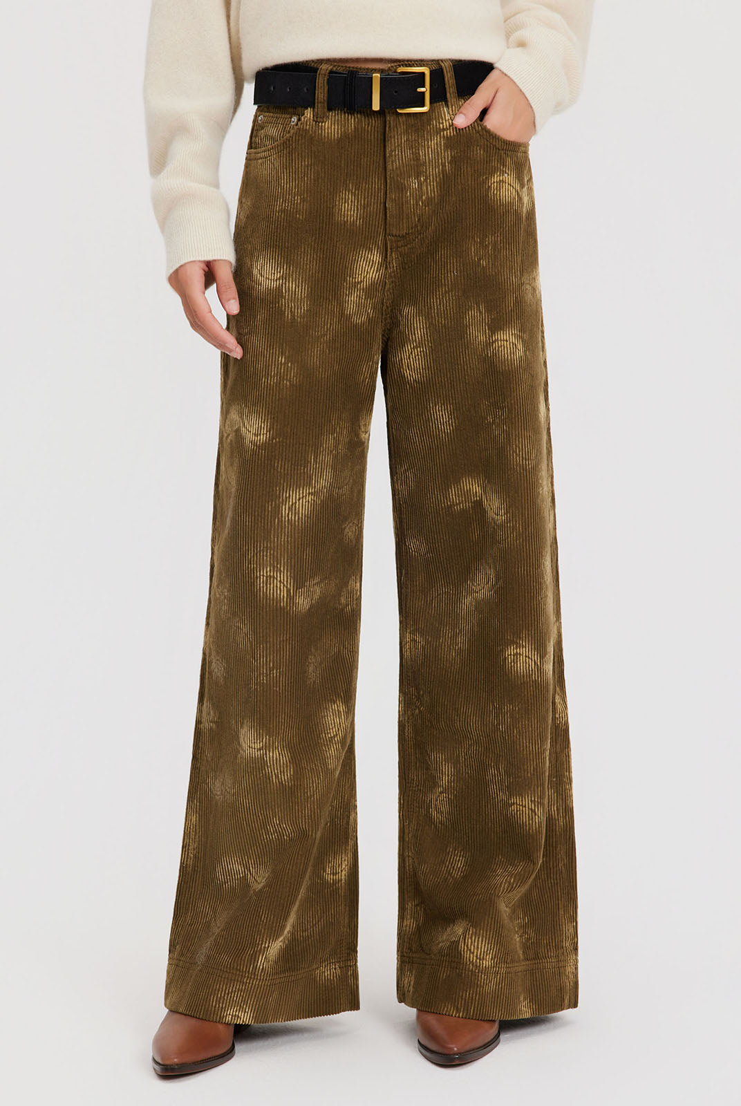 ASOBIO Printed Corduroy Pants