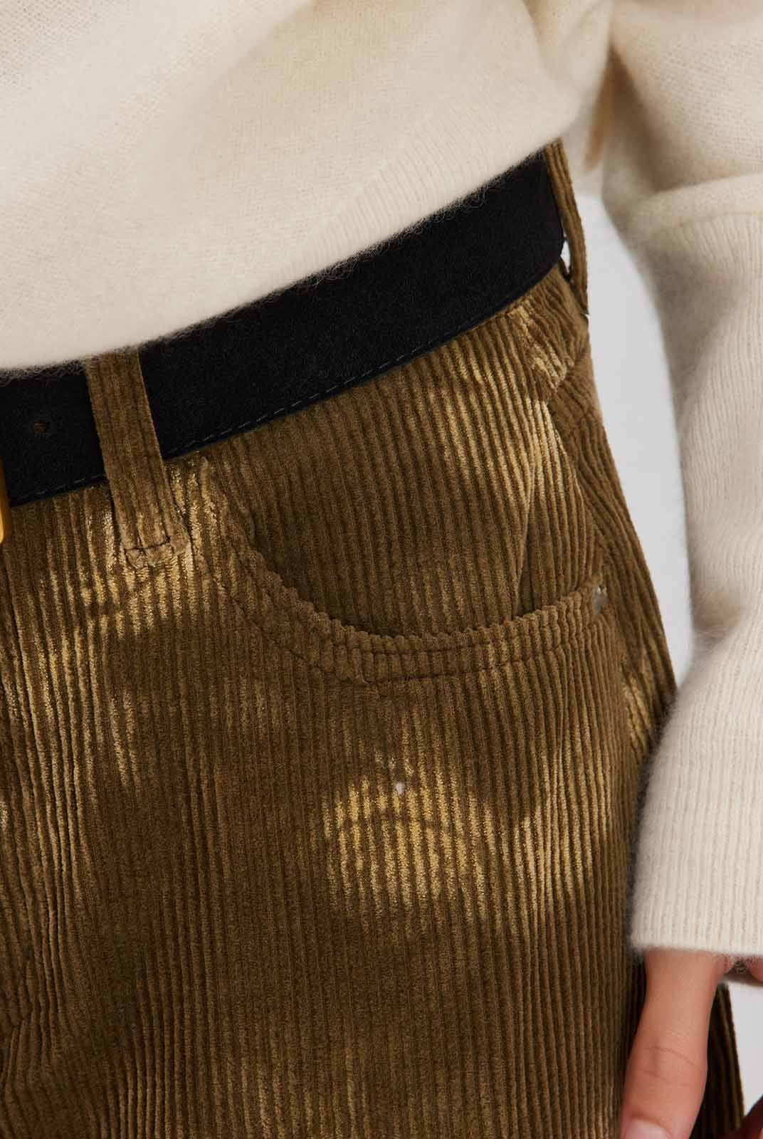 ASOBIO Printed Corduroy Pants