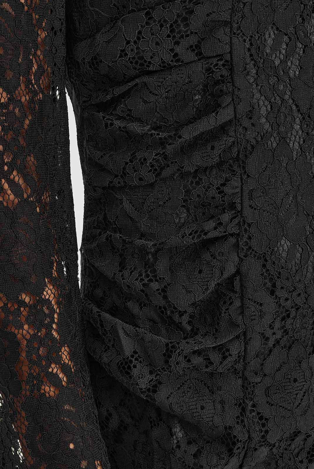 ASOBIO Lace V-Neck Longsleeve Mini Dress