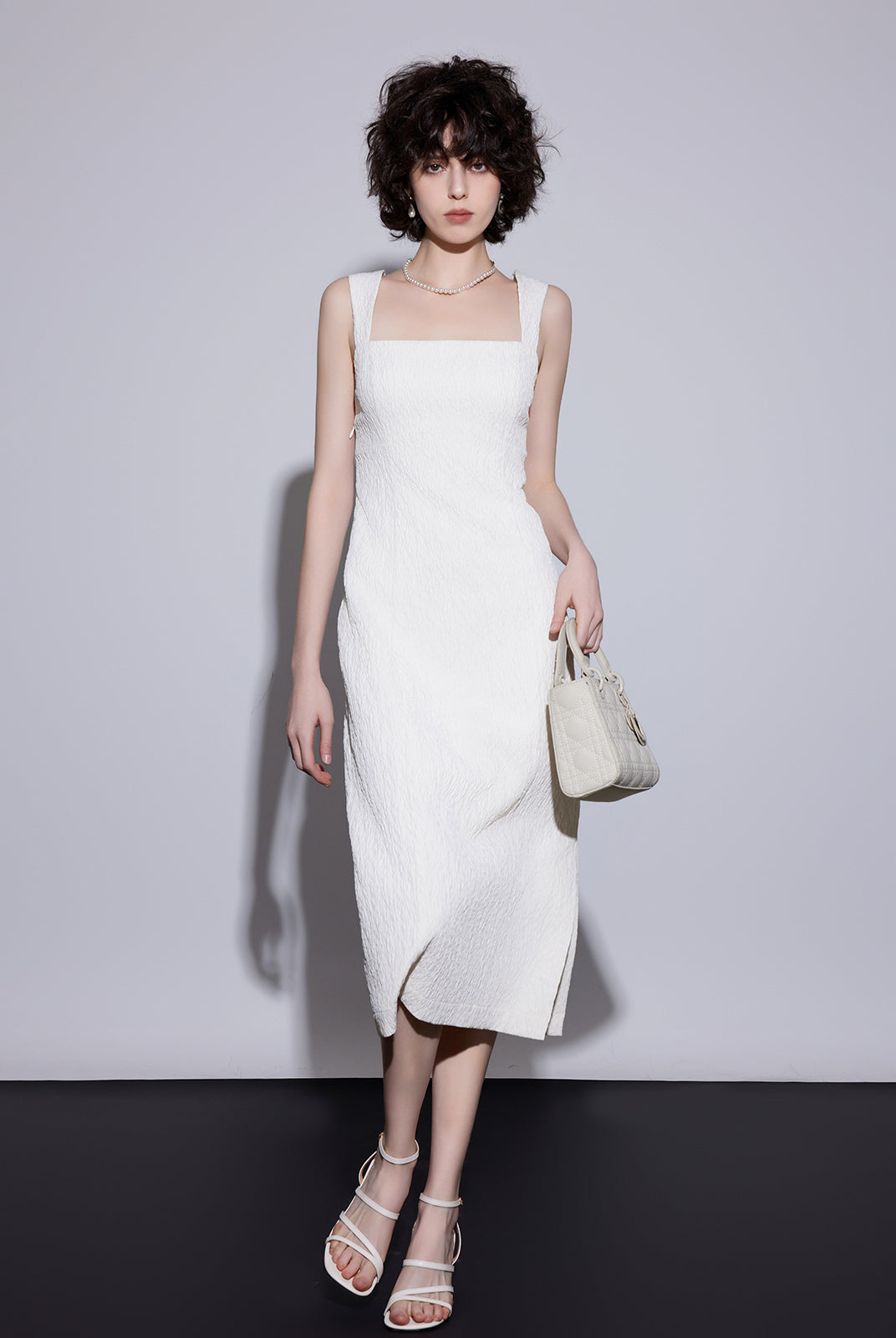 Elegant Slim-Fit Slit Midi Dress