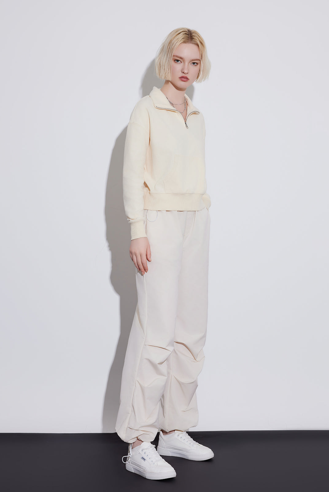 Stylish High-Waisted Utility Parachute Pants