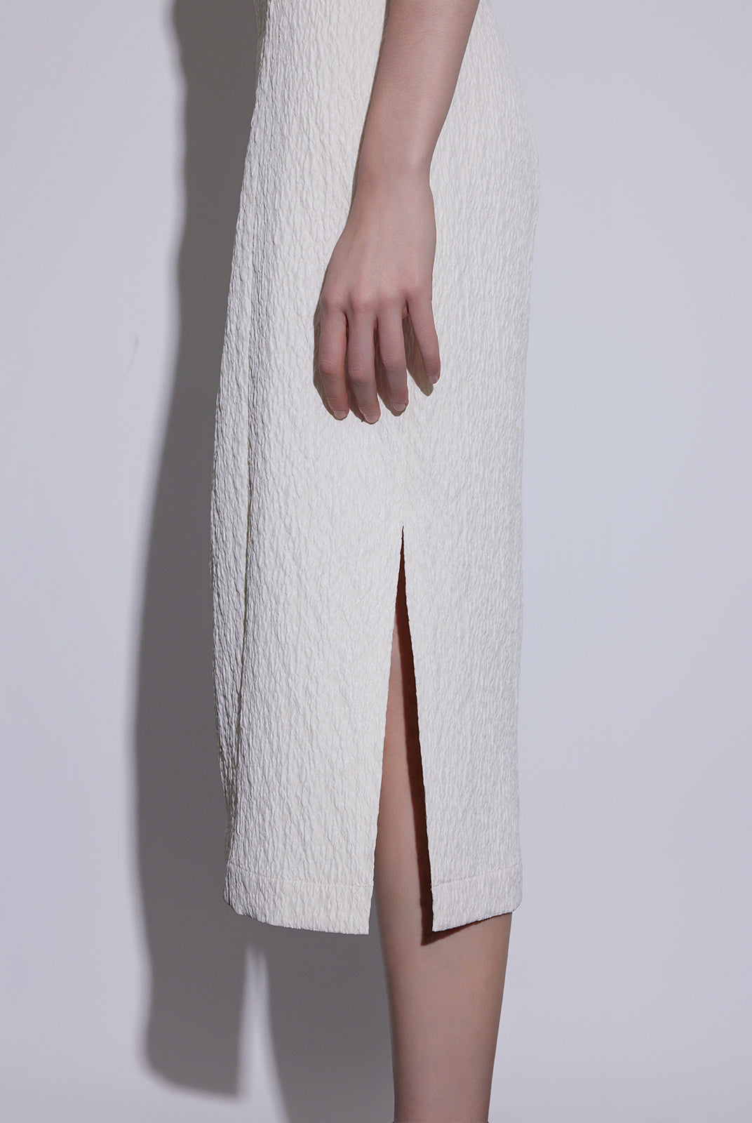 Elegant Slim-Fit Slit Midi Dress