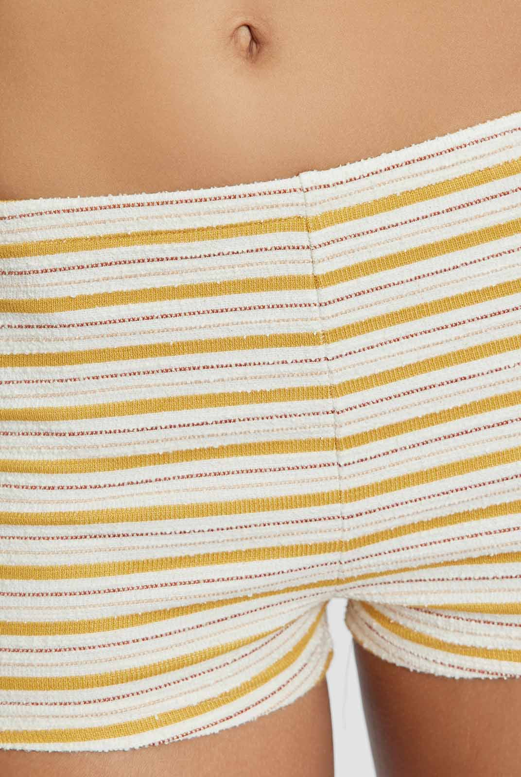 ASOBIO Mid-Rise Knitted Mini Shorts