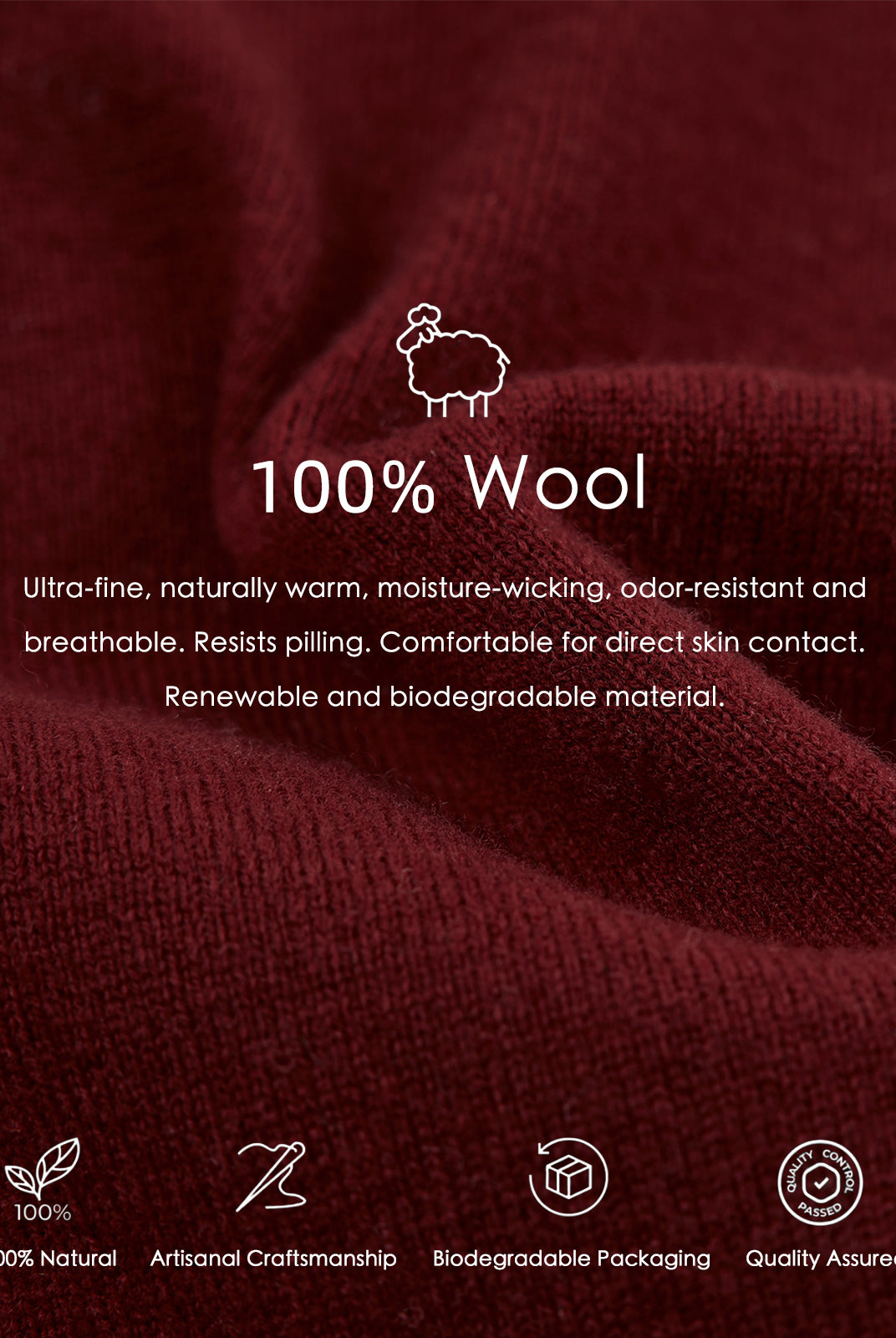 ASOBIO 100% Wool Cardigan