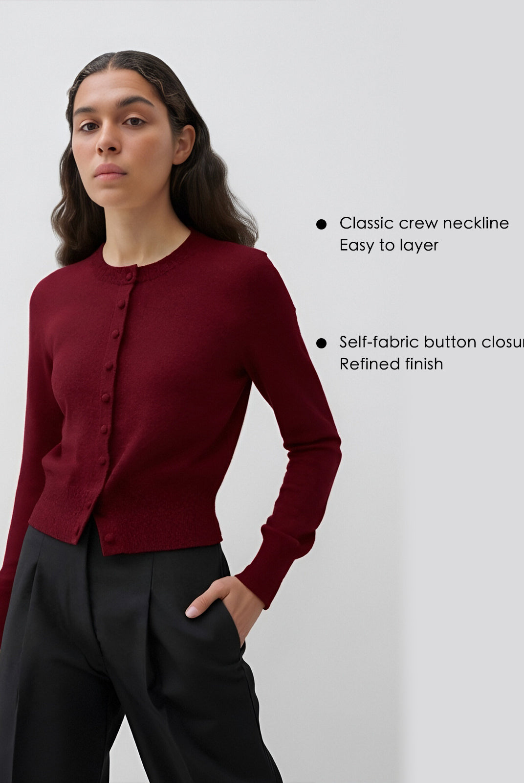 ASOBIO 100% Wool Cardigan