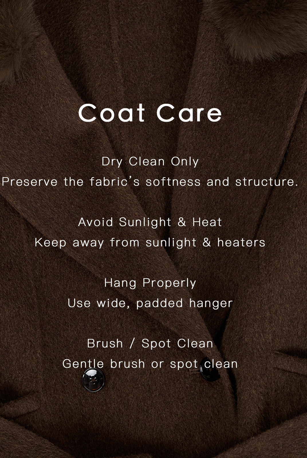 ASOBIO Wool Coat with Detachable Fur Collar