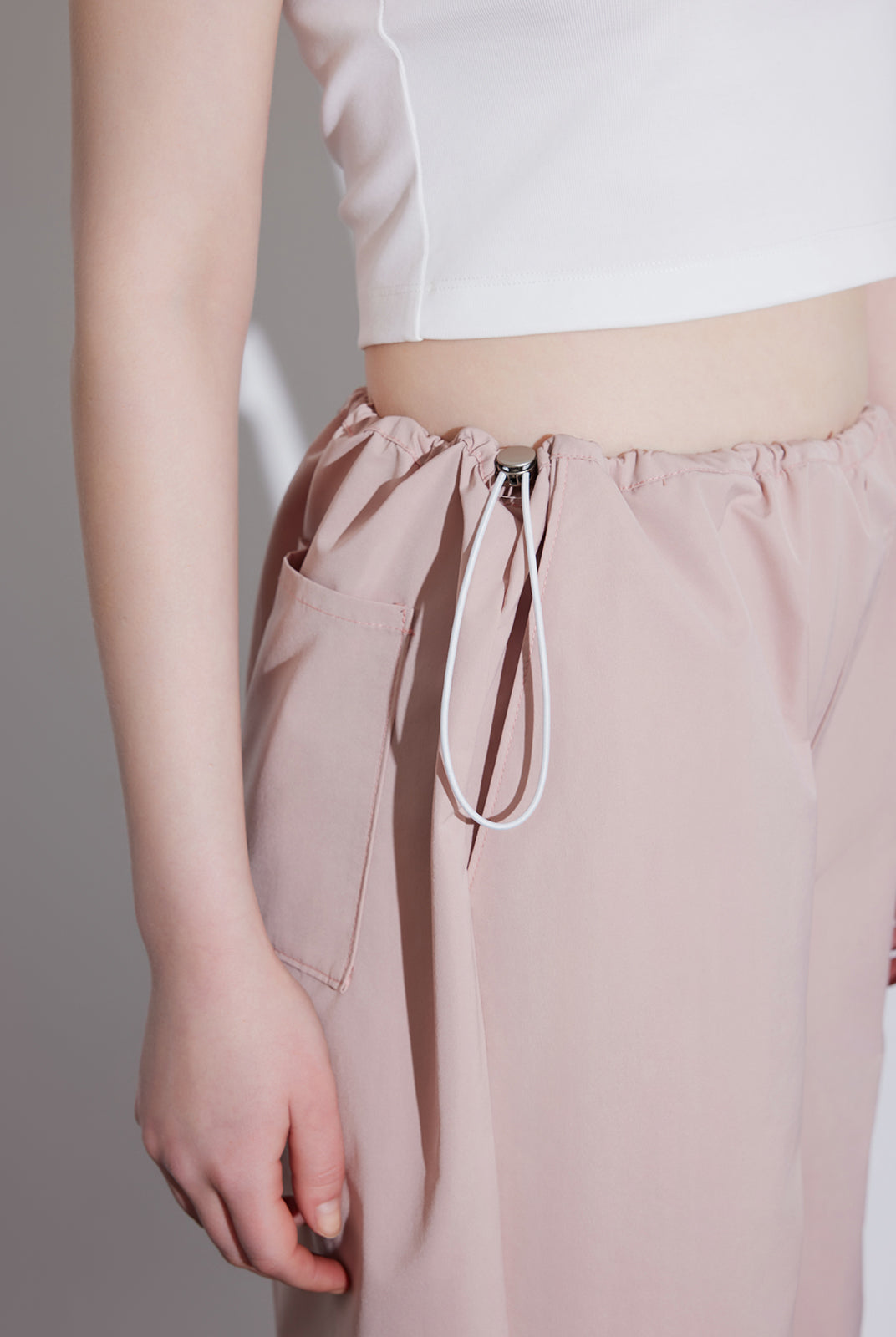 Stylish High-Waisted Utility Parachute Pants