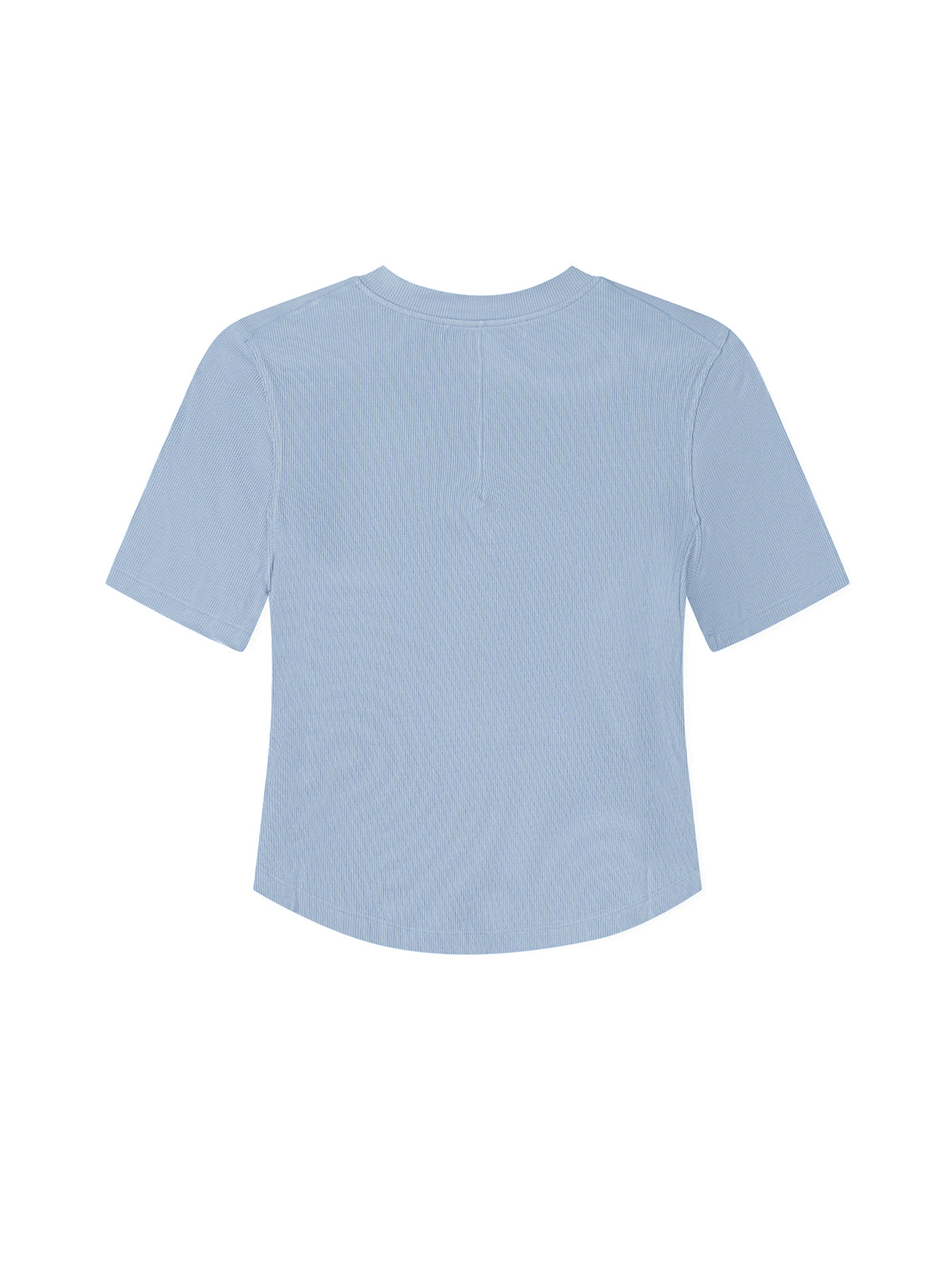 Stretch Rib Short Sleeve Henley Top