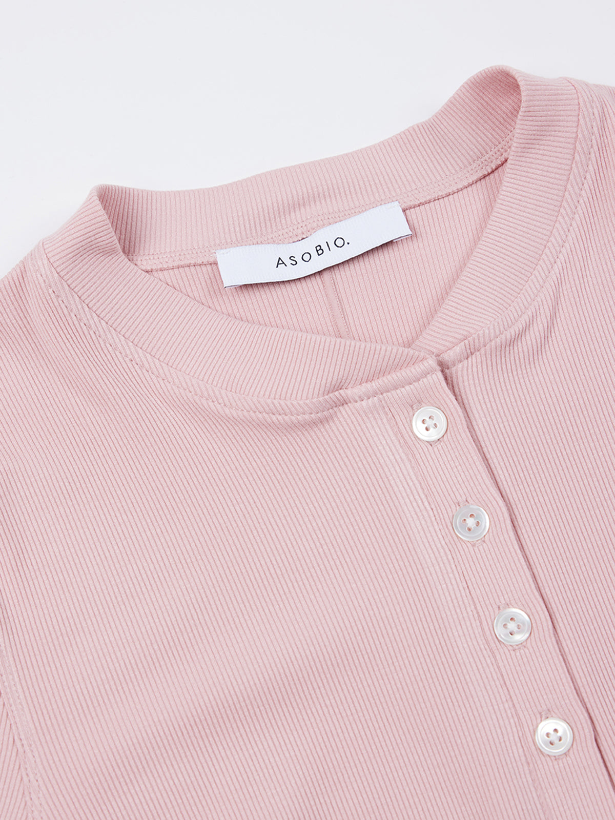 Stretch Rib Short Sleeve Henley Top