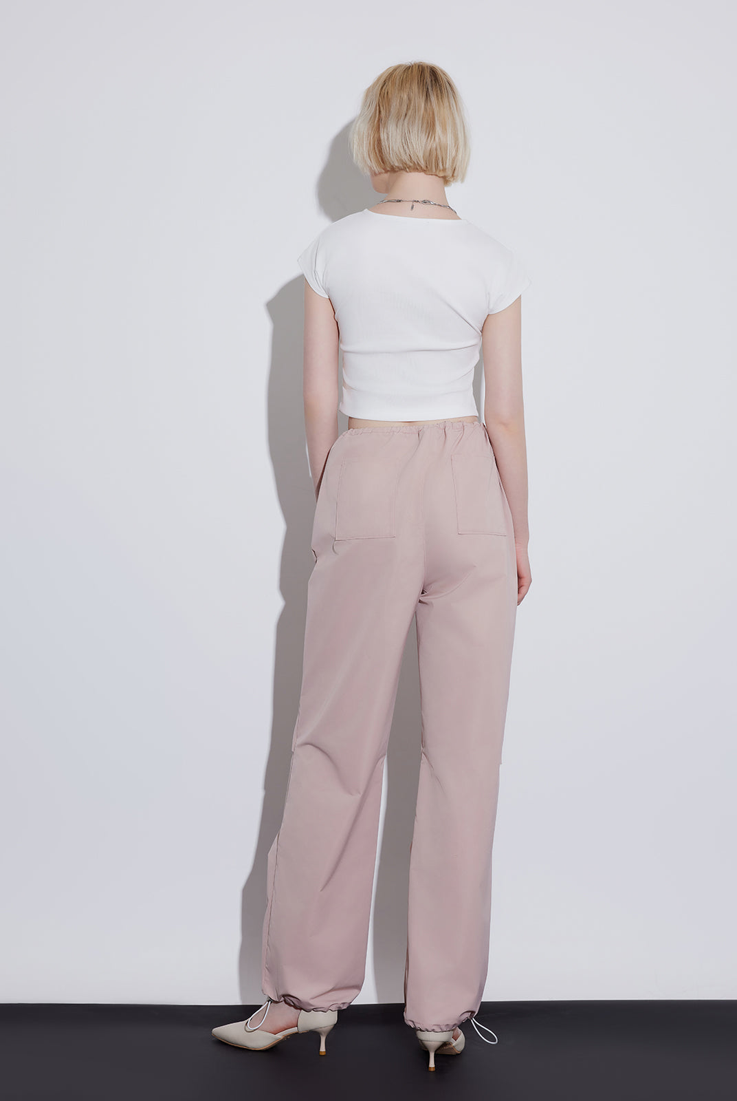 Stylish High-Waisted Utility Parachute Pants