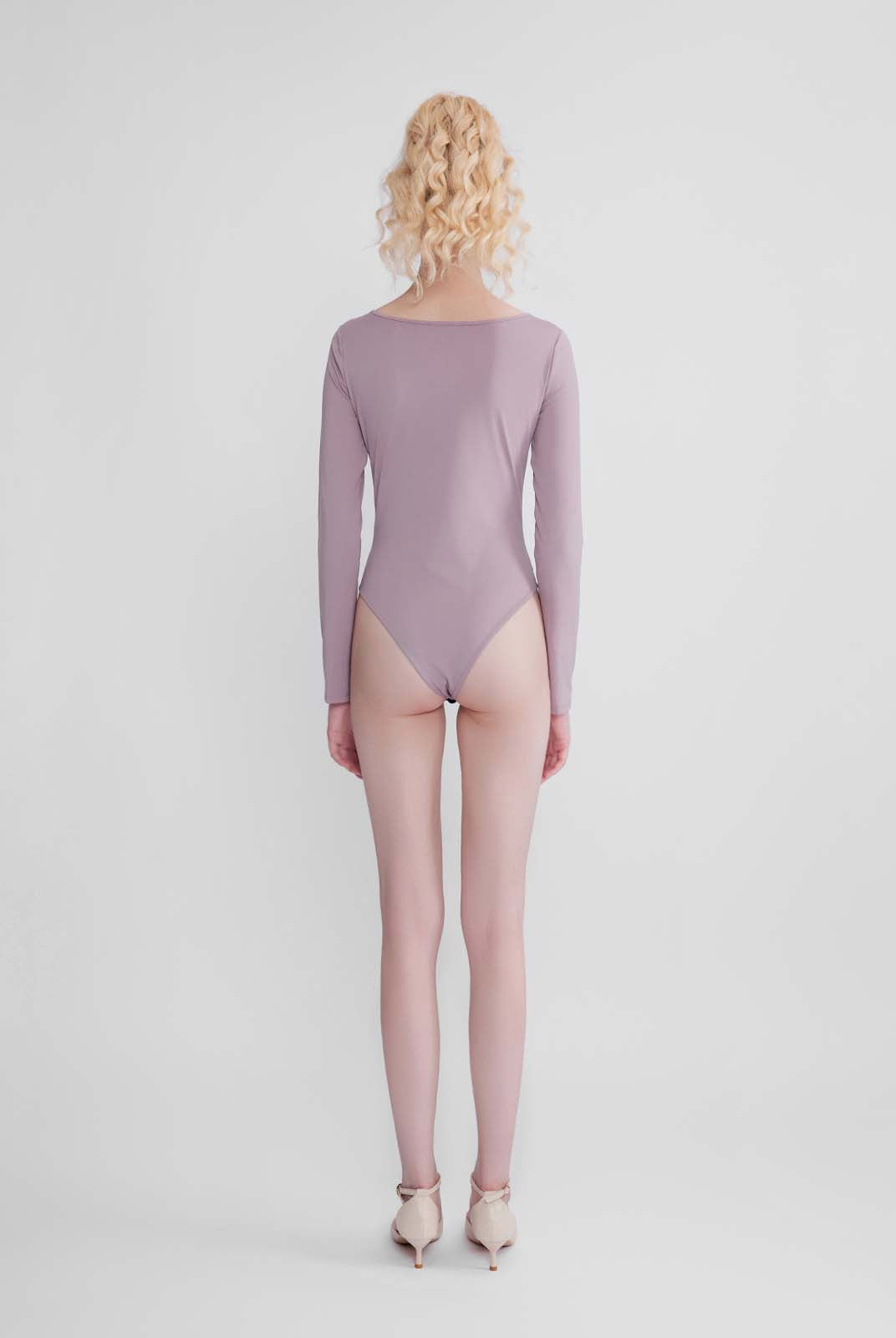 Body-hugging Boatneck Long-Sleeve Bodysuit