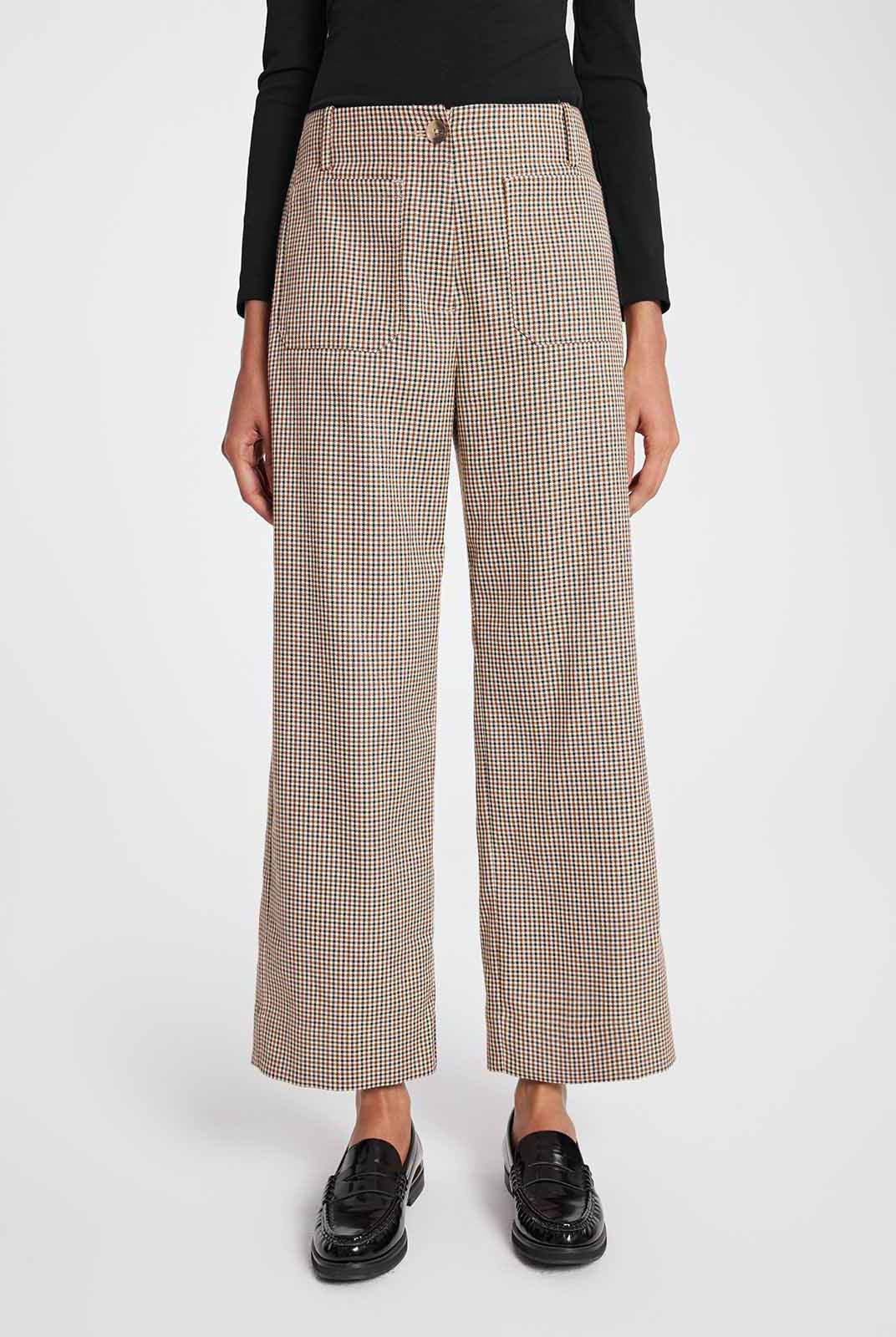 ASOBIO Cropped Mid-Rise Straight Leg Trousers