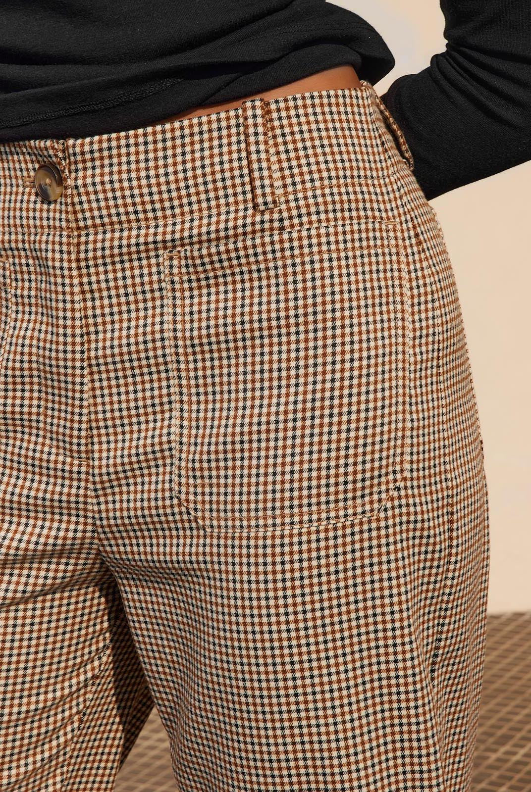 ASOBIO Cropped Mid-Rise Straight Leg Trousers