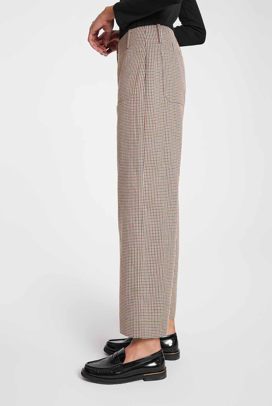 ASOBIO Cropped Mid-Rise Straight Leg Trousers