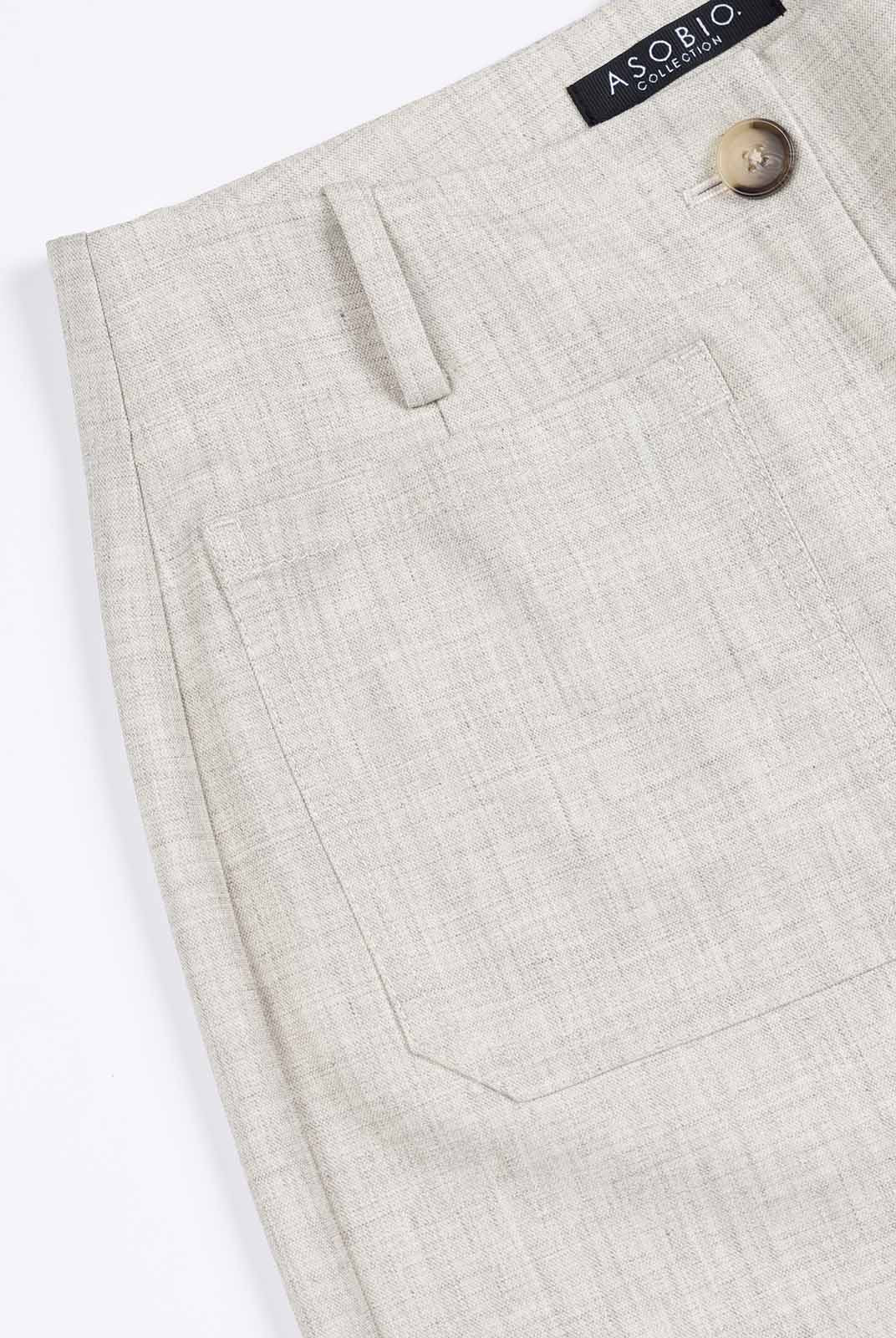 ASOBIO Cropped Mid-Rise Straight Leg Trousers