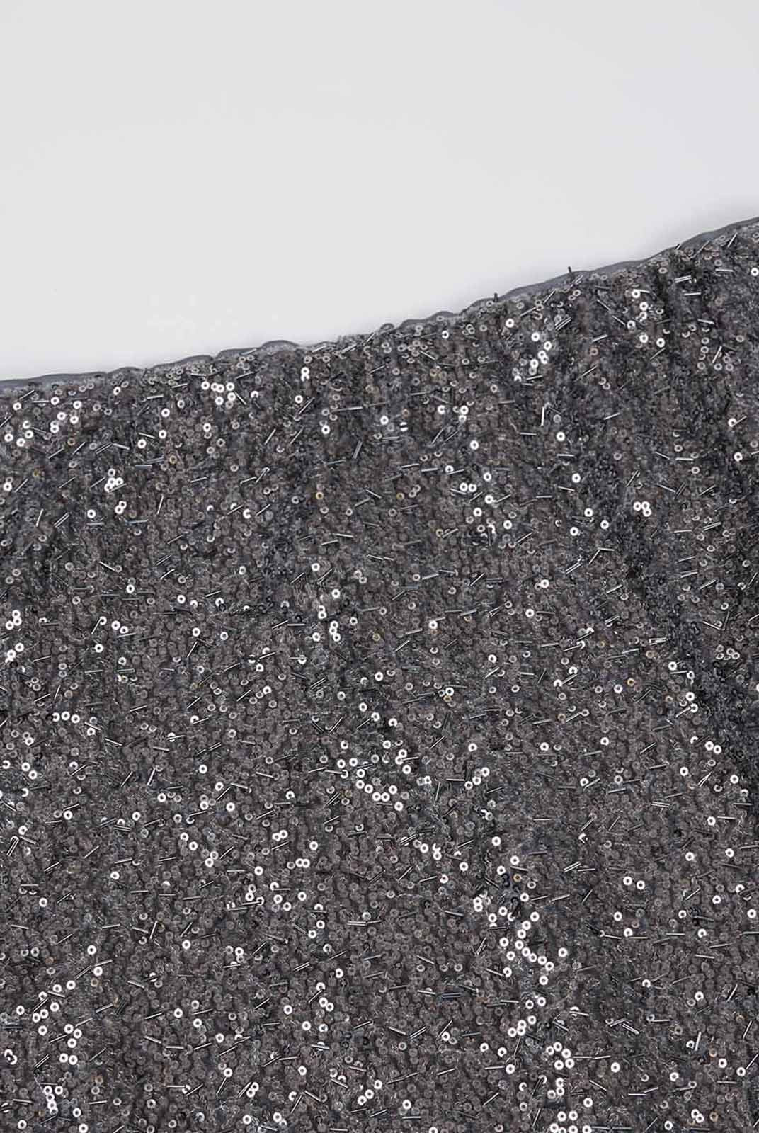 ASOBIO Sequin Sheer Maxi Skirt