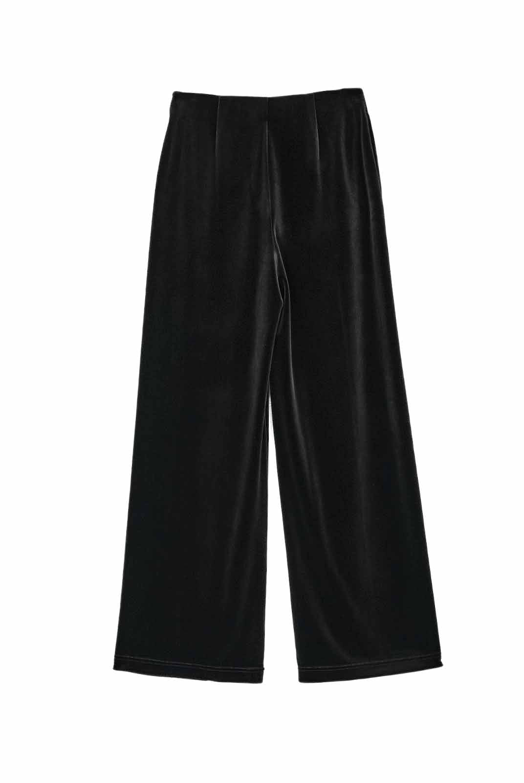 ASOBIO Stretch Velvet Straight-Leg Pull-On Pants