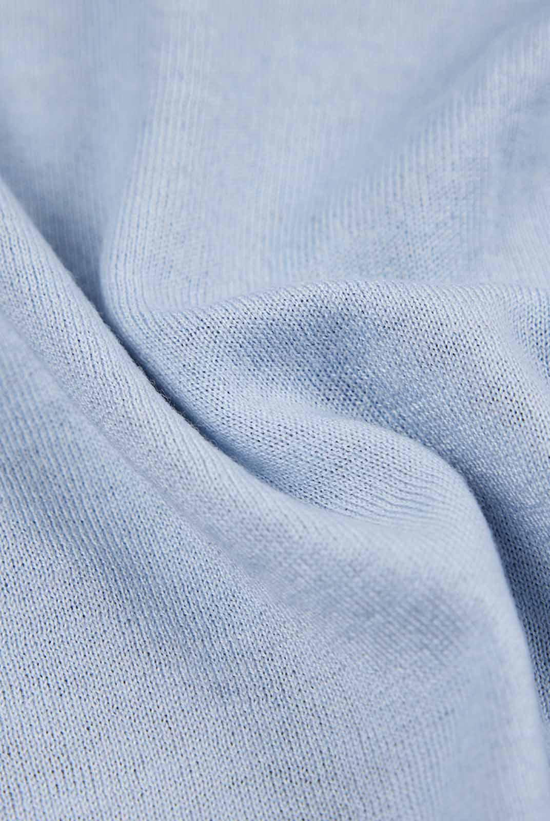 Close-up of light blue fabric texture
