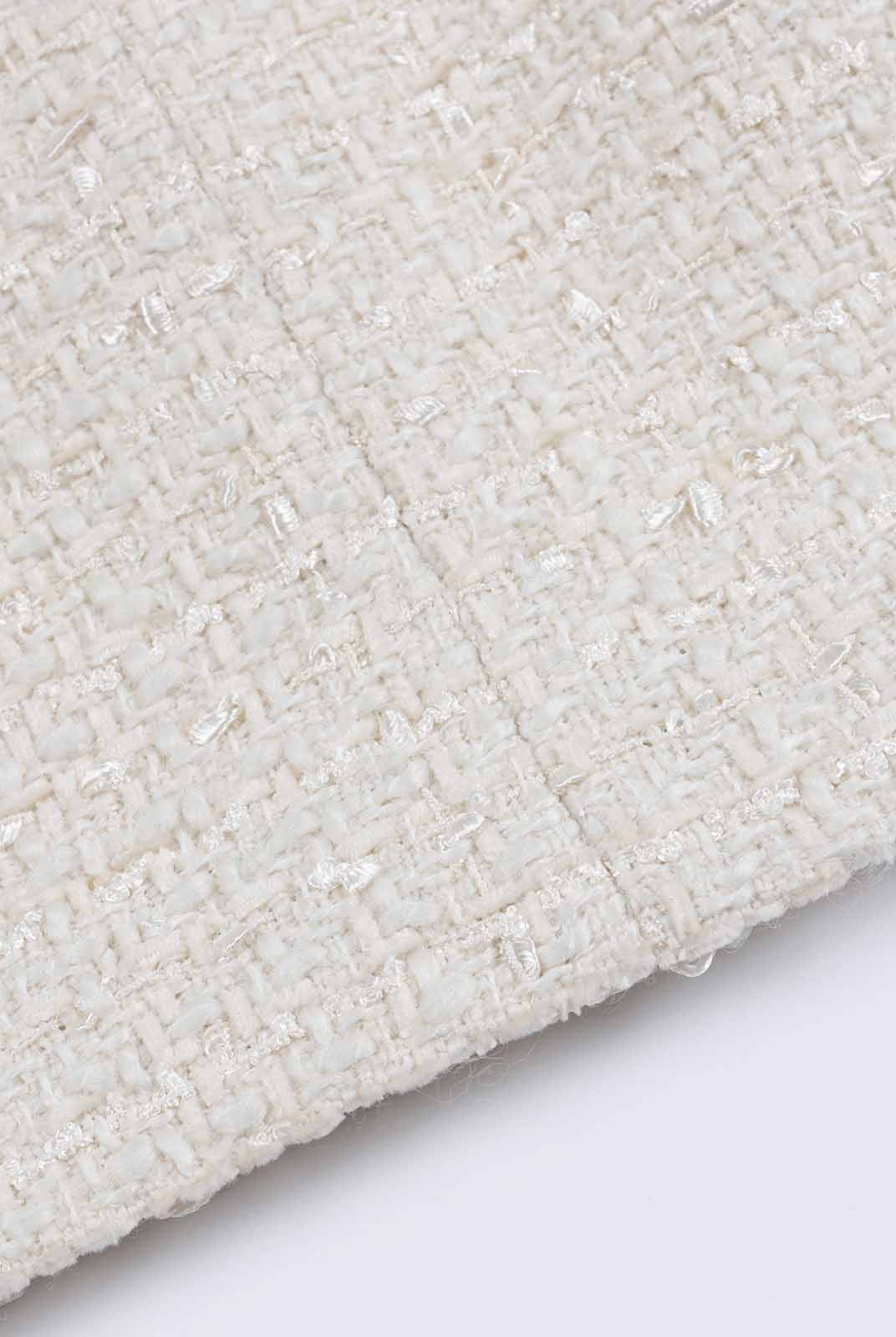 ASOBIO Mid-Rise Wool-Blend Tweed Mini Skirt