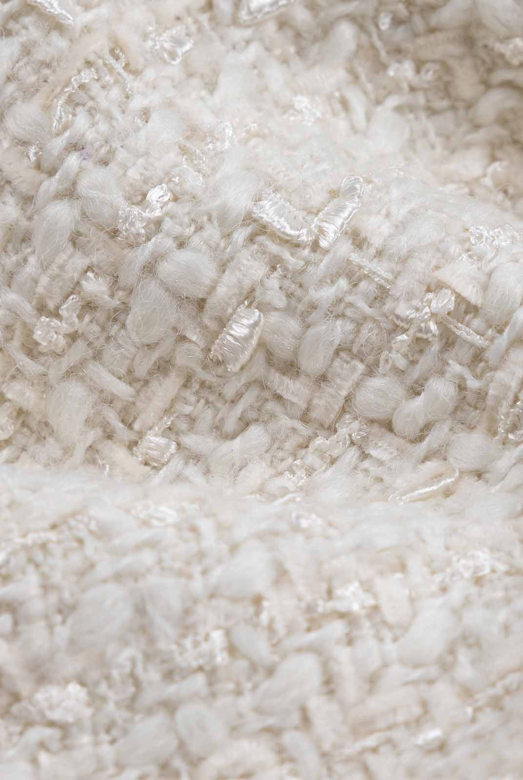 ASOBIO Mid-Rise Wool-Blend Tweed Mini Skirt