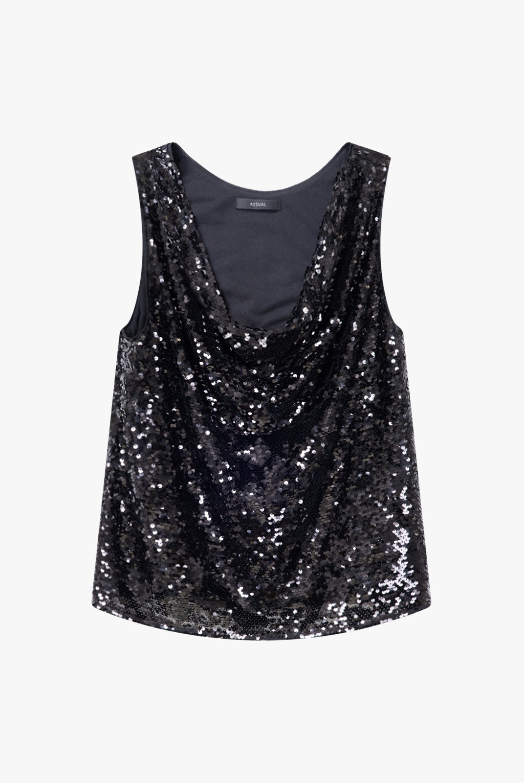 Sequined V-neck Tank Top