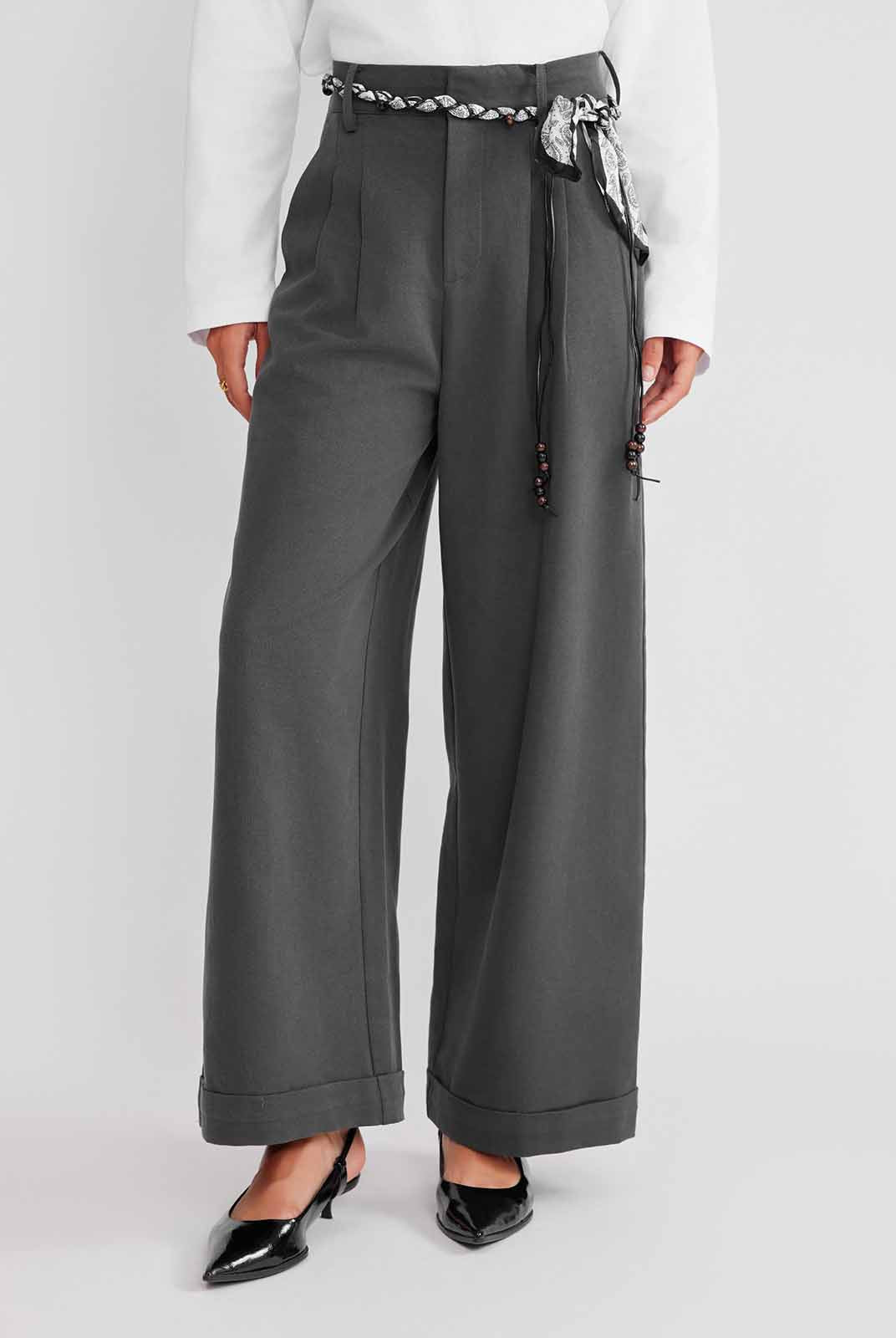 ASOBIO Pleated Straight-Leg Trousers