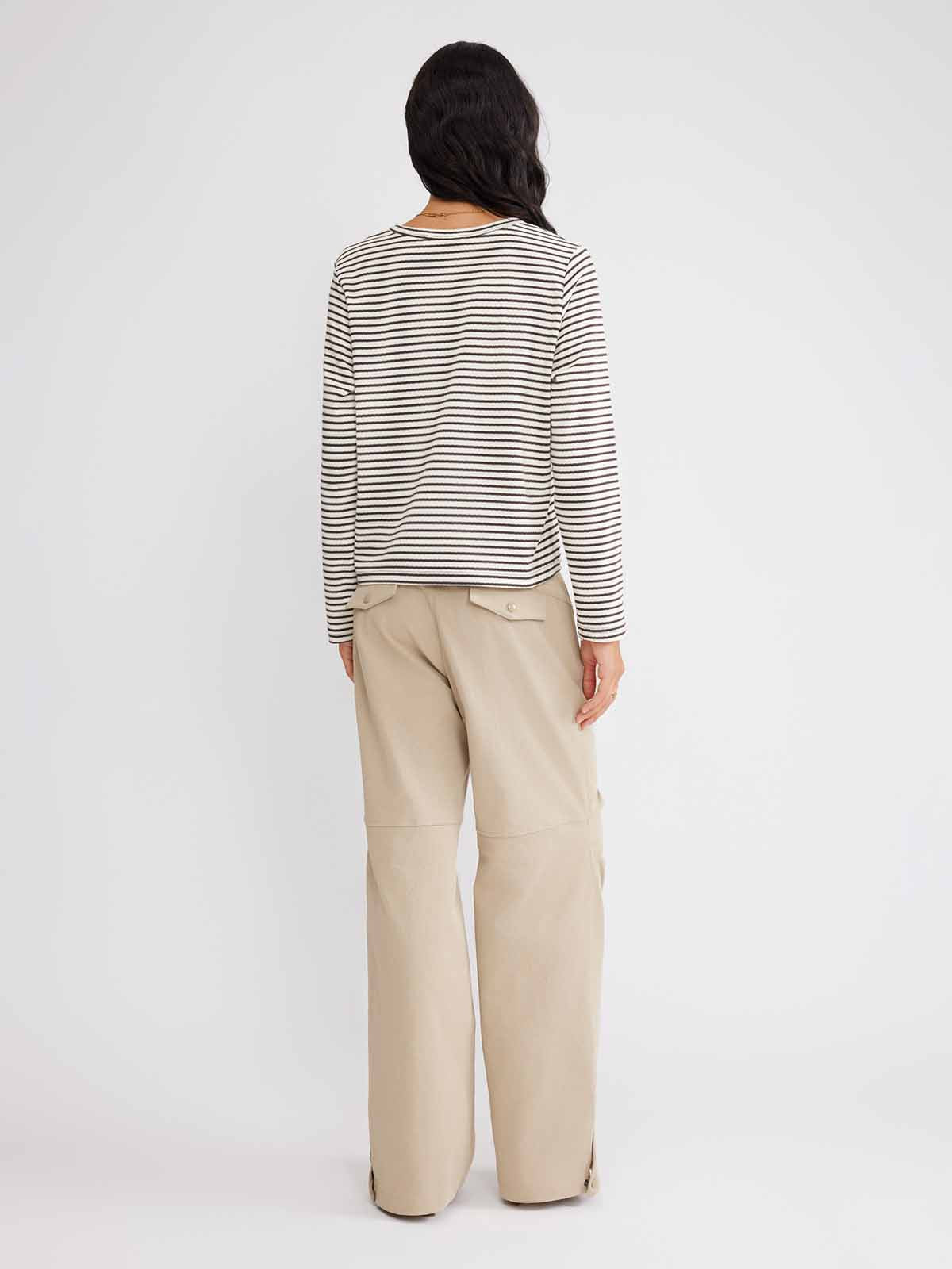 ASOBIO Striped Knit Cardigan