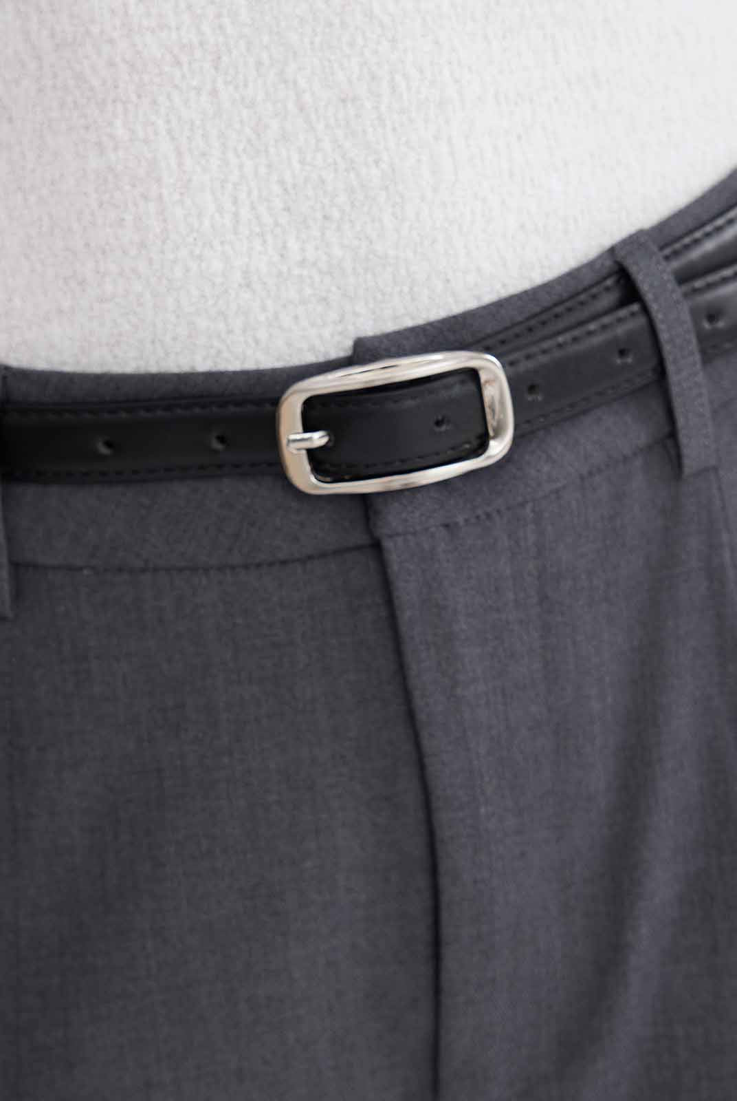 ASOBIO Wool Blend Barrel-Leg Pants