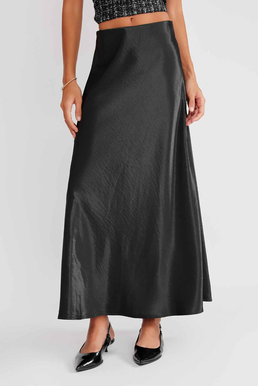 ASOBIO Satin Maxi Skirt