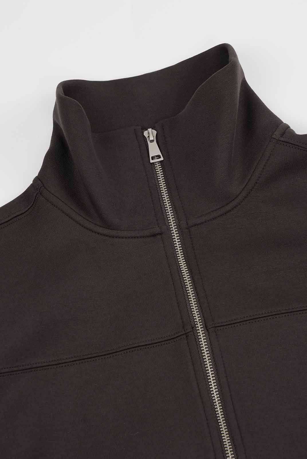 ASOBIO Stand-Collar Two-Way Zip Sweat Jacket