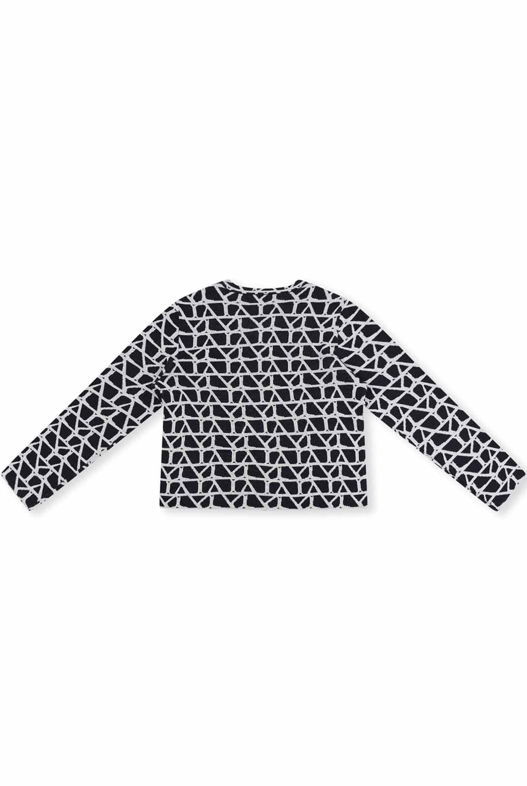 ASOBIO Wool Blend Textured Cardigan