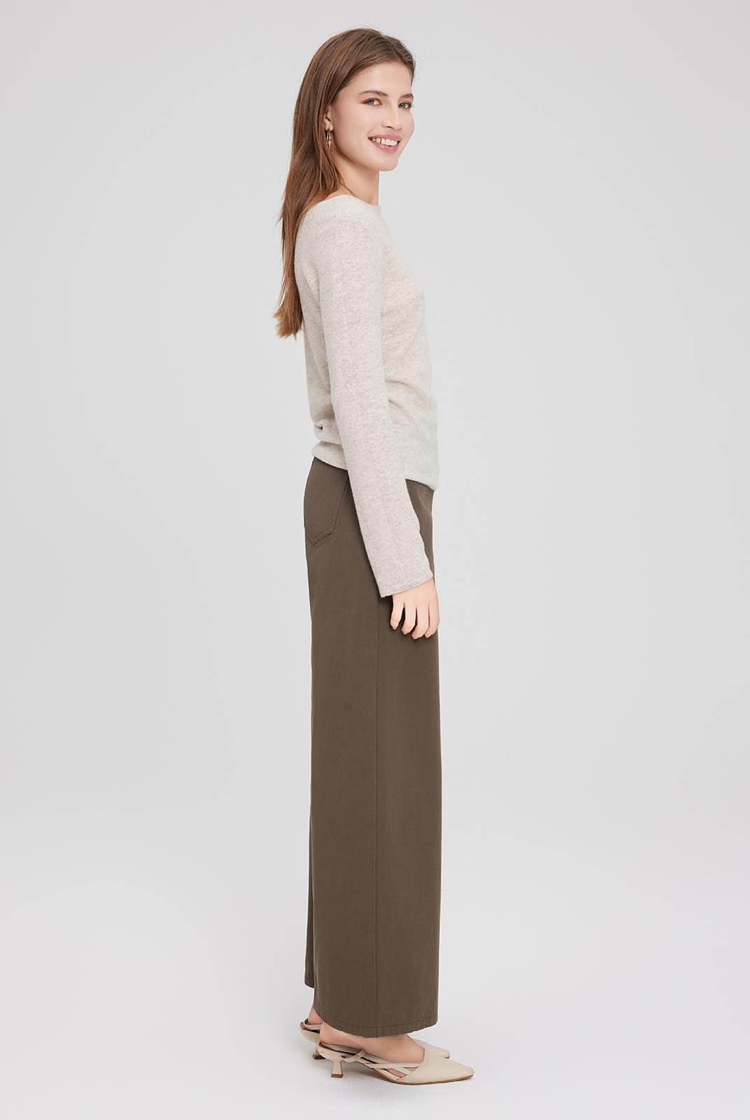 ASOBIO Wool-Cashmere Boatneck Sweater