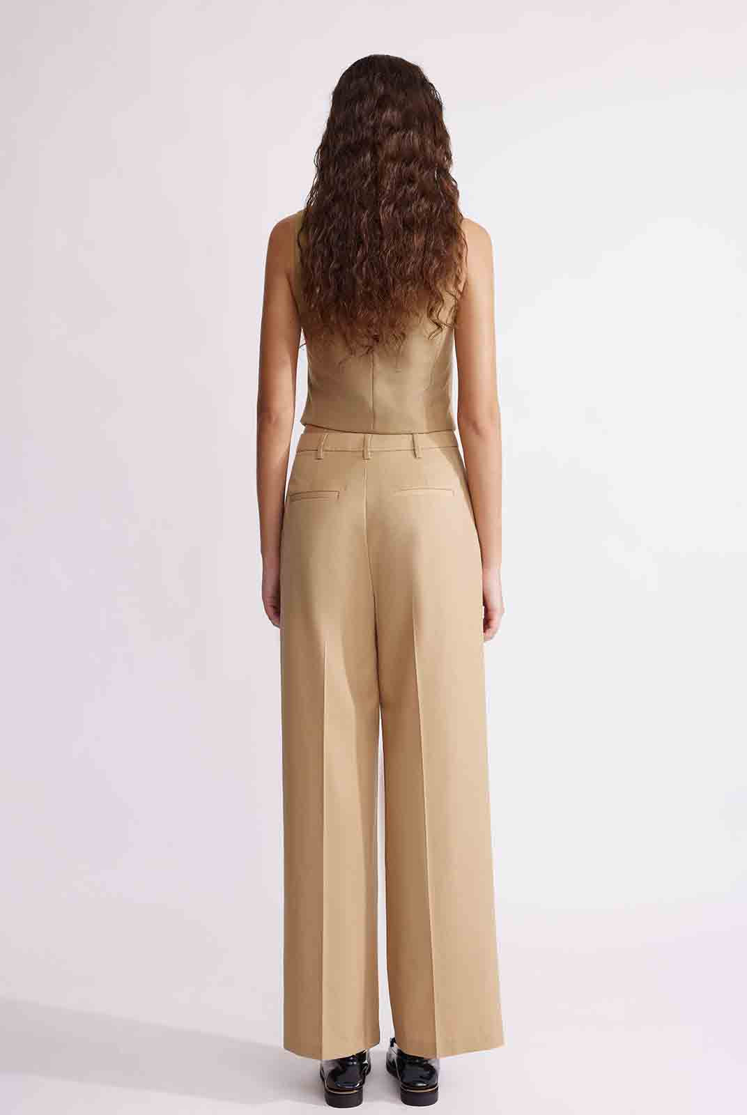 ASOBIO Tailored Wool Blend V-Neck Vest