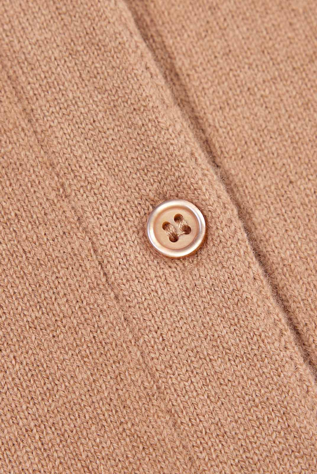 Lightweight 100% Wool Crewneck Cardigan