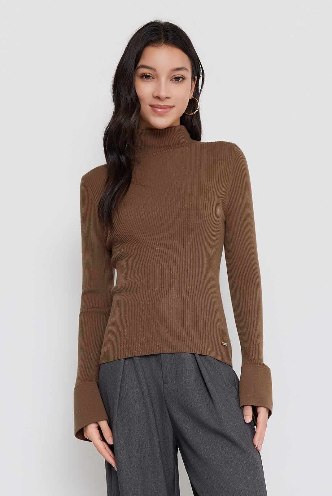 ASOBIO 100% Merino Wool Turtleneck Sweater