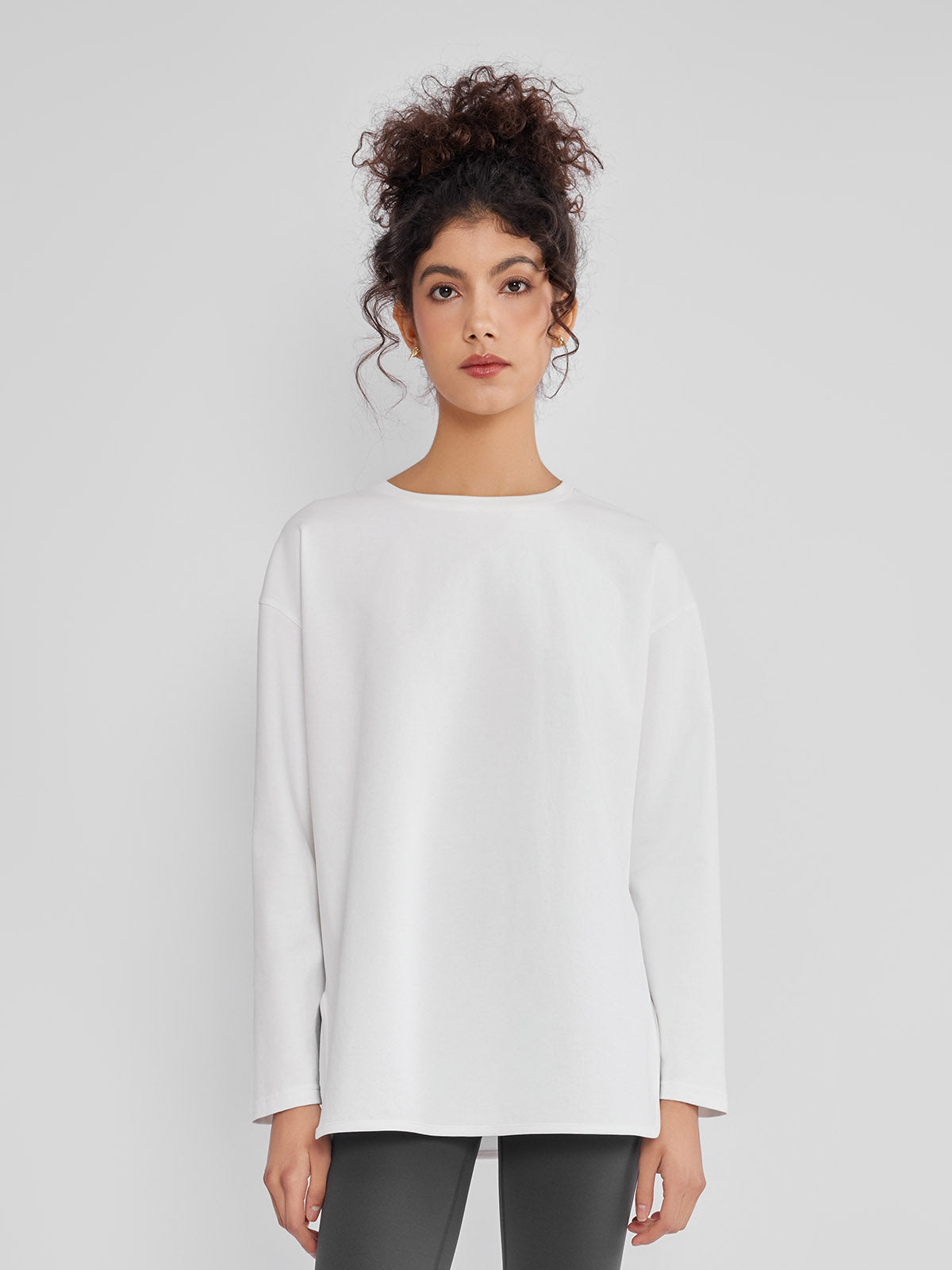 ASOBIO Oversized Knit Long Sleeve Tee