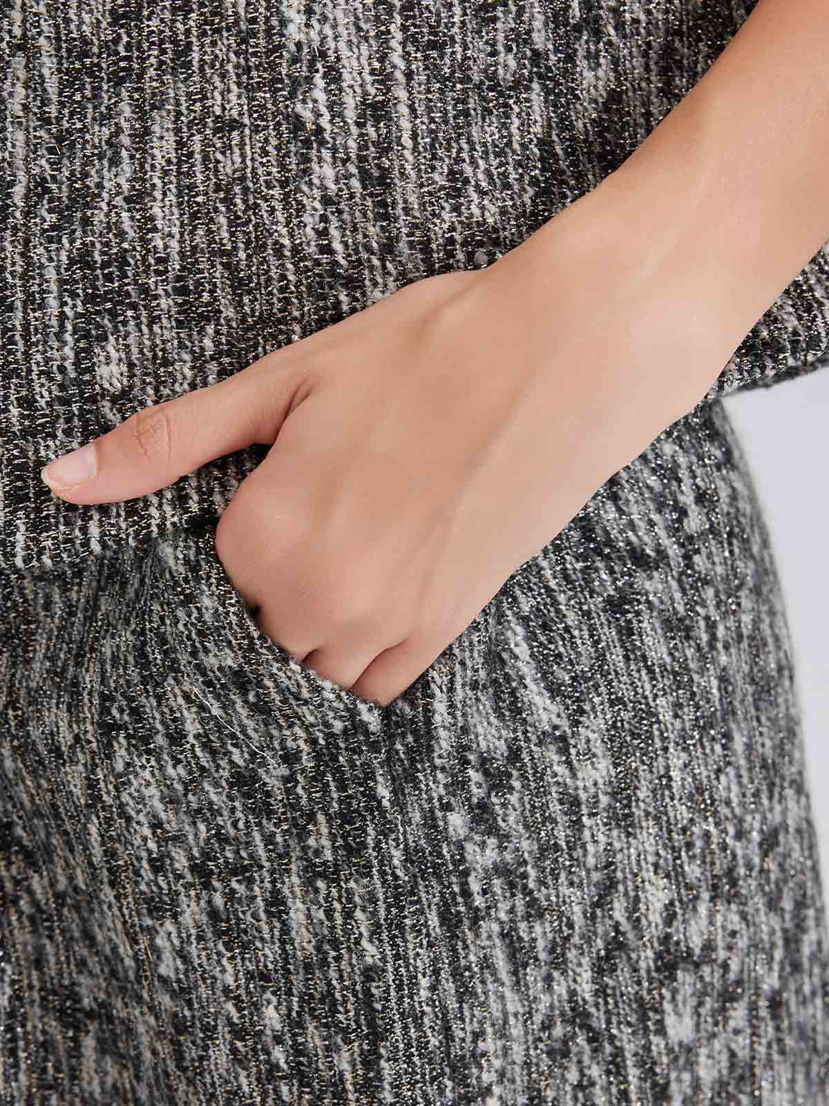 ASOBIO Tweed V-Neck Vest