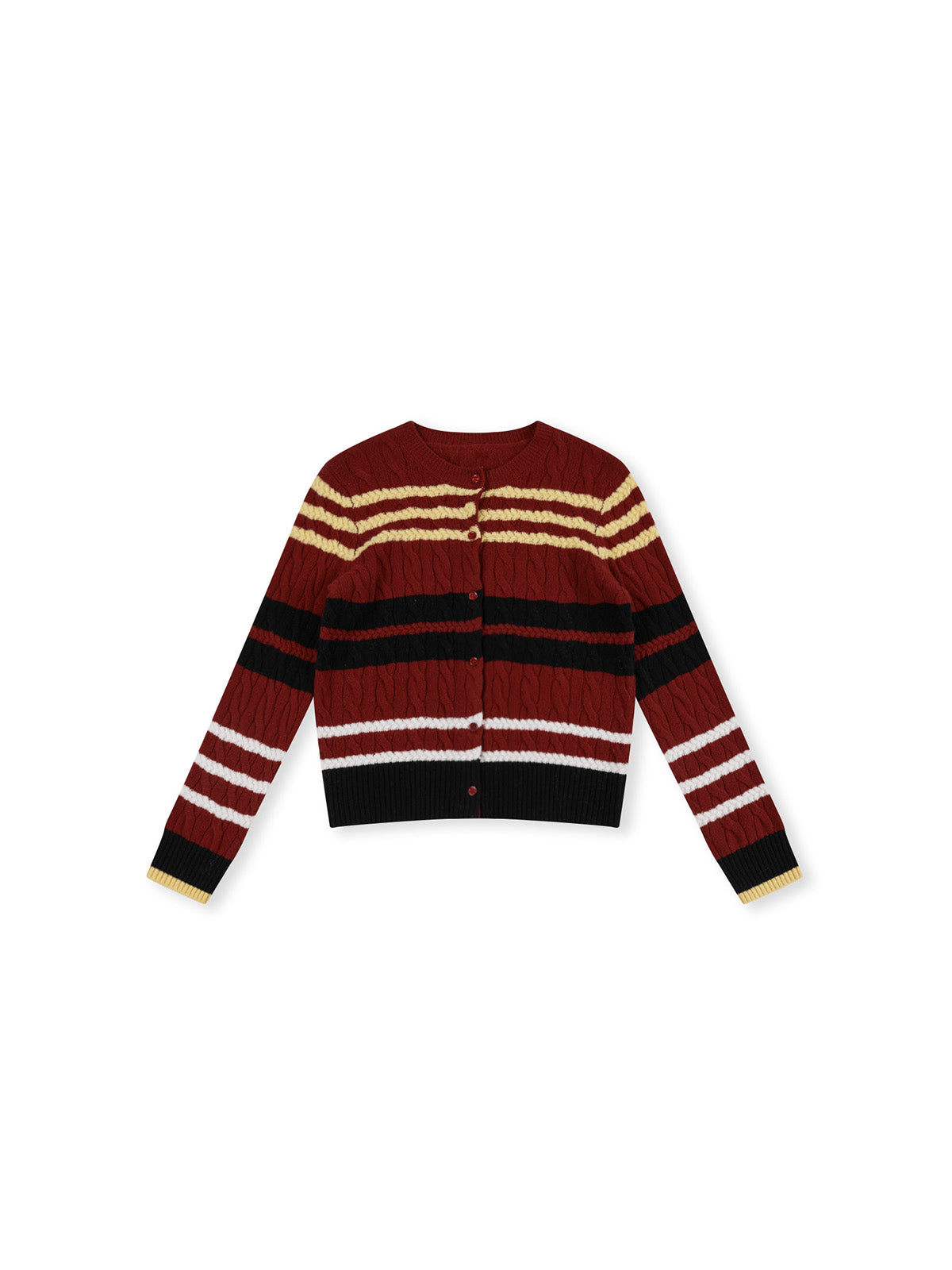 ASOBIO Cable-Knit Wool Cardigan