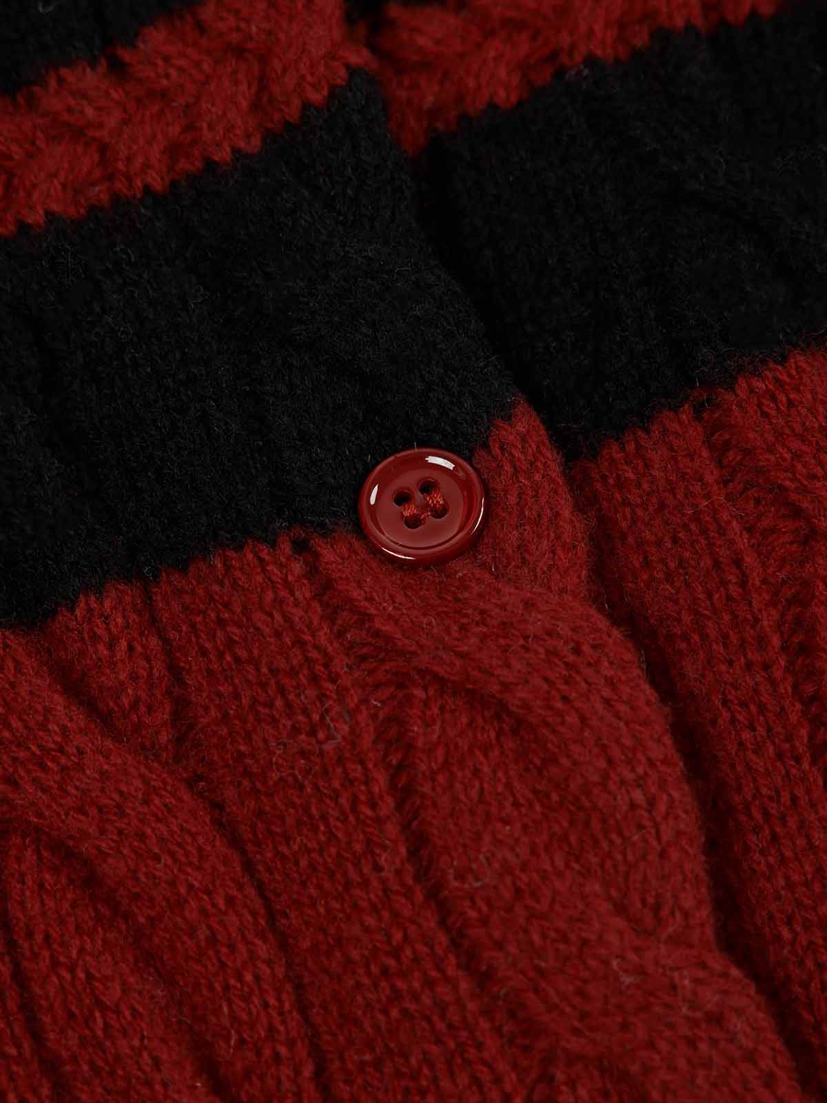 ASOBIO Cable-Knit Wool Cardigan