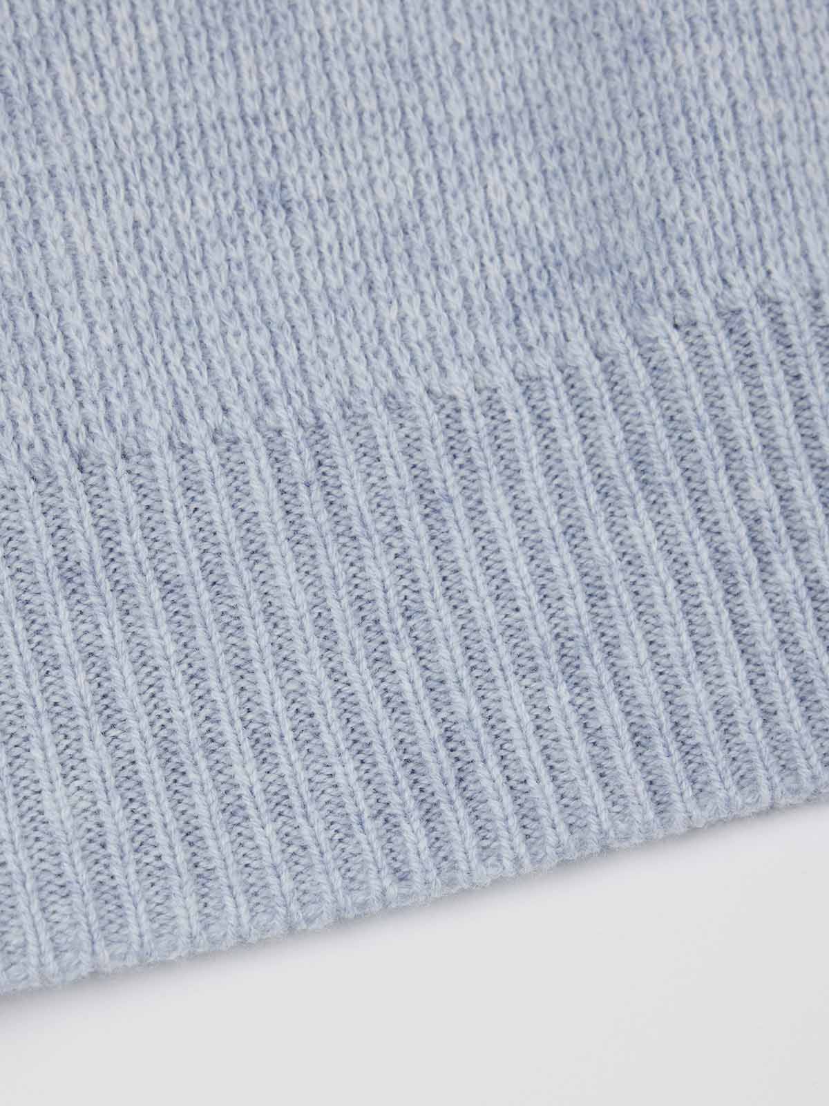 ASOBIO 100% Wool 1/2 Zip Mockneck Sweater