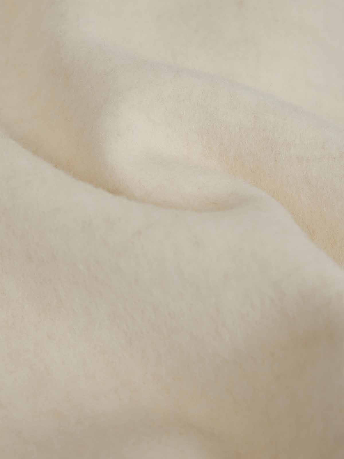 ASOBIO Wool Coat with Rex Rabbit Fur Collar