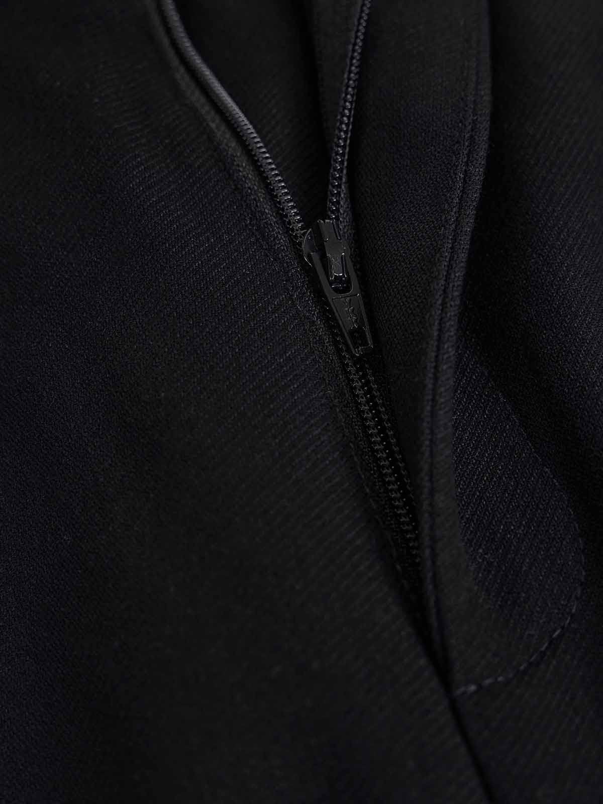 ASOBIO Wool-Blend Pleated Wide-Leg Pant