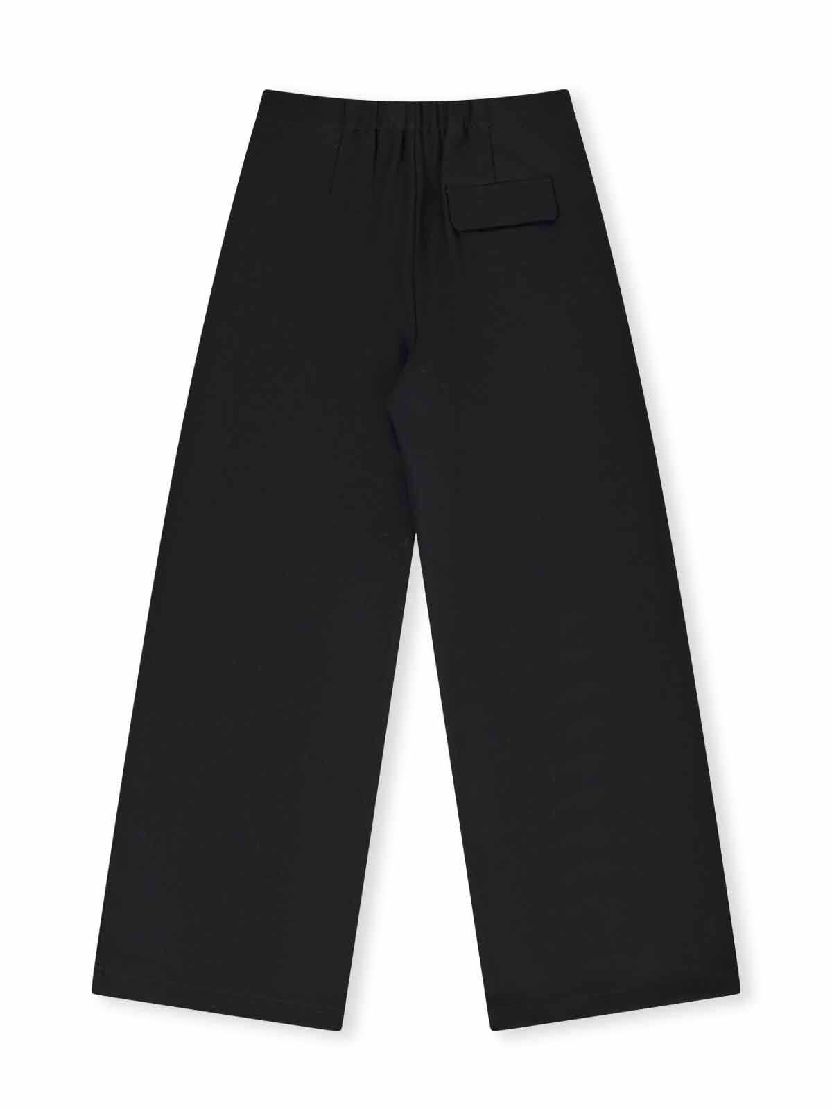 ASOBIO Wool-Blend Pleated Wide-Leg Pant