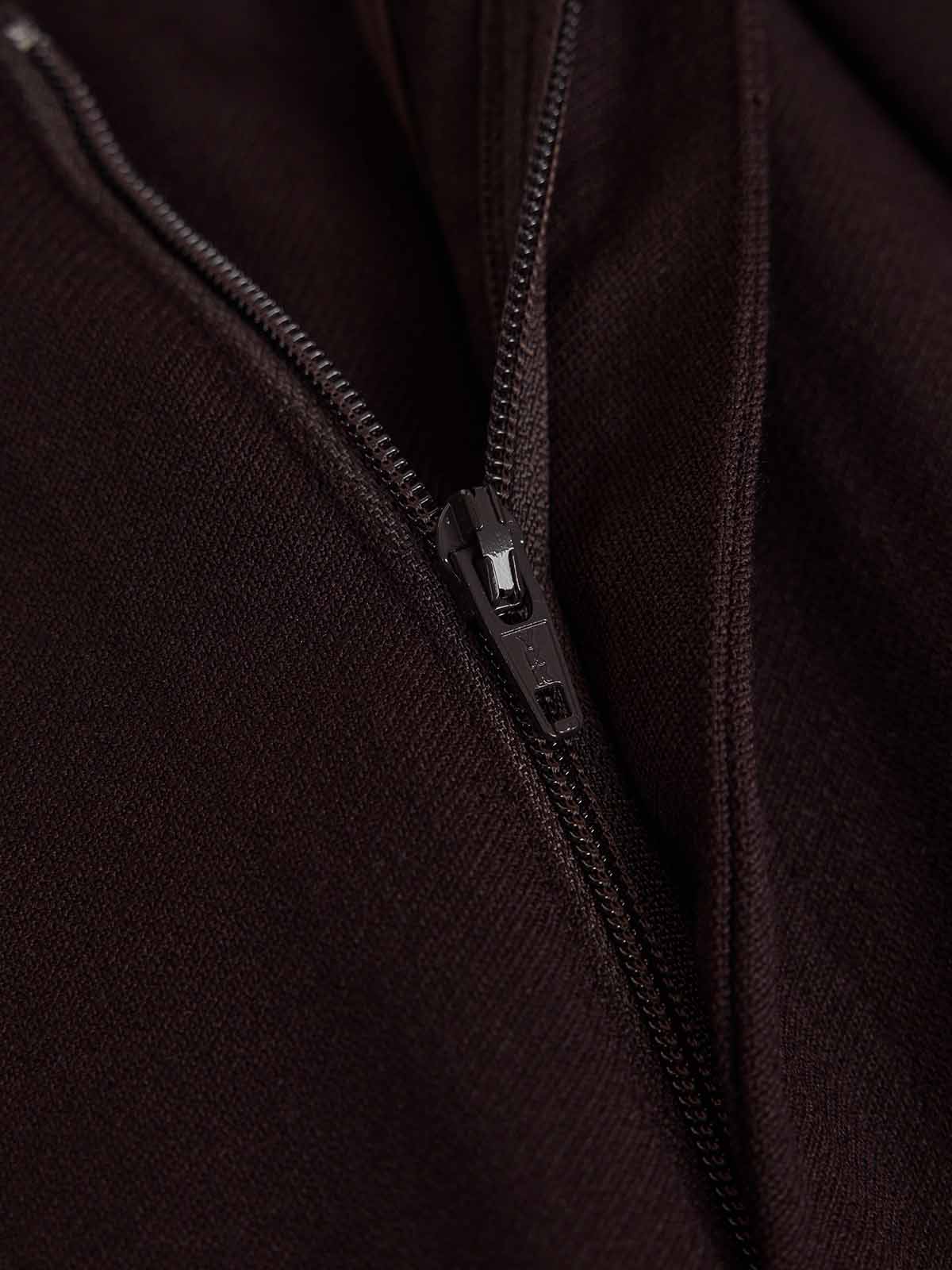 ASOBIO Wool-Blend Pleated Wide-Leg Pant