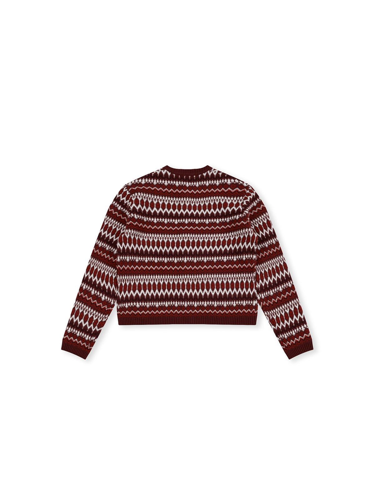 ASOBIO 100% Wool Fair Isle Cardigan