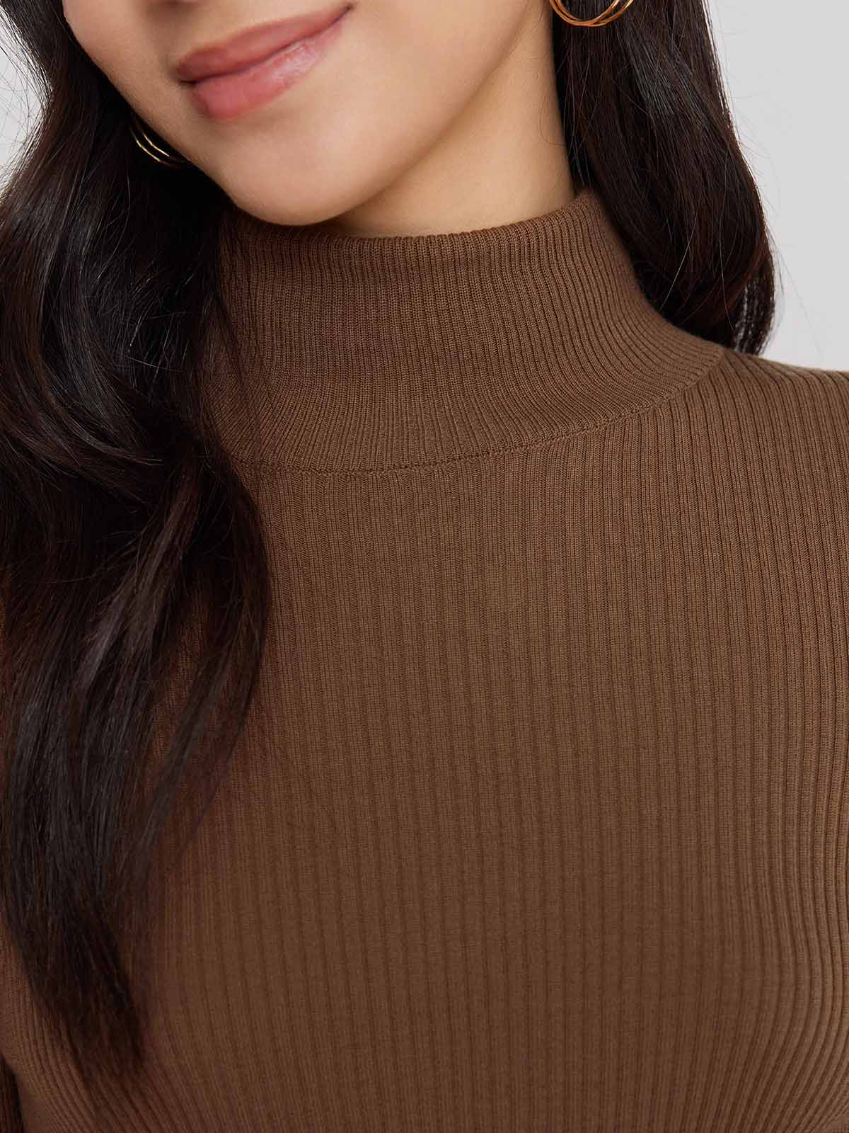 ASOBIO 100% Merino Wool Turtleneck Sweater
