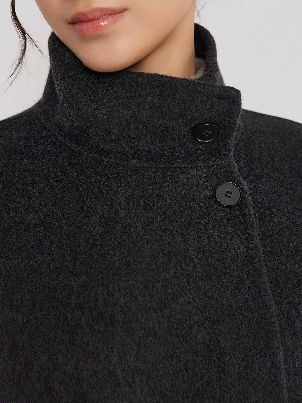 ASOBIO Minimal Long Wool-Alpaca Wrap Coat