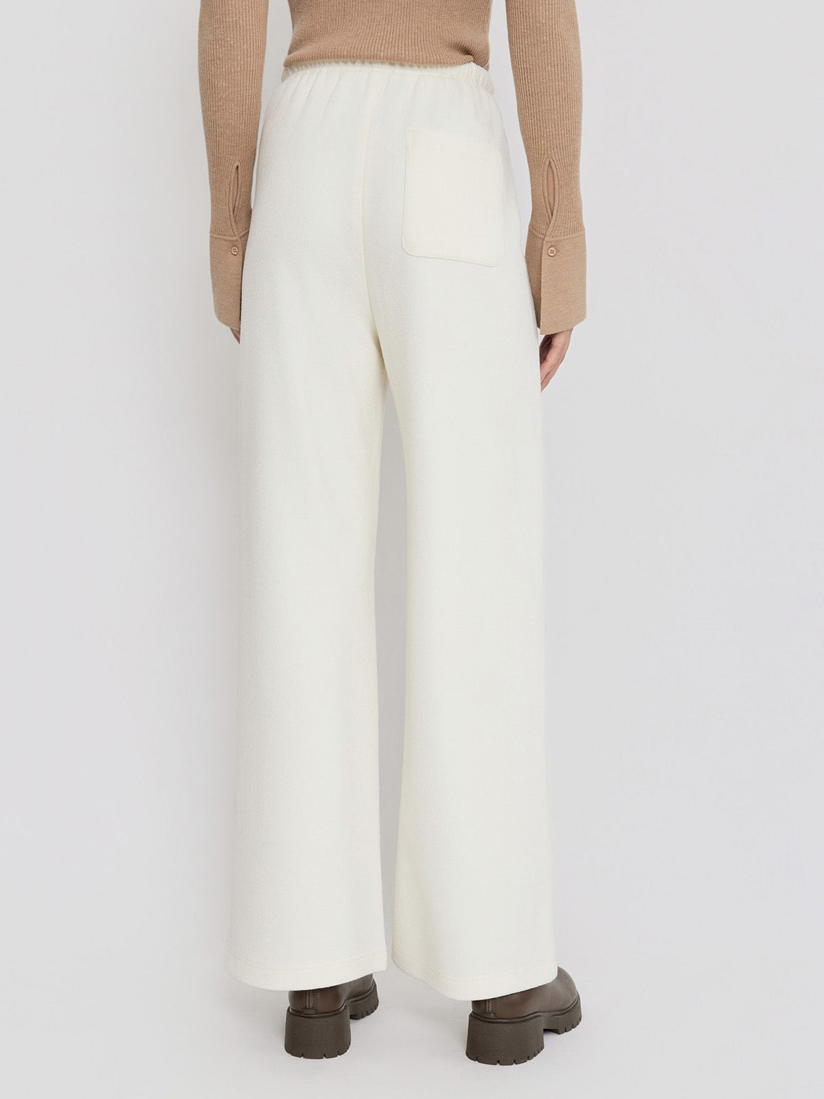 ASOBIO Elastic Waist Knit Drawstring Pant