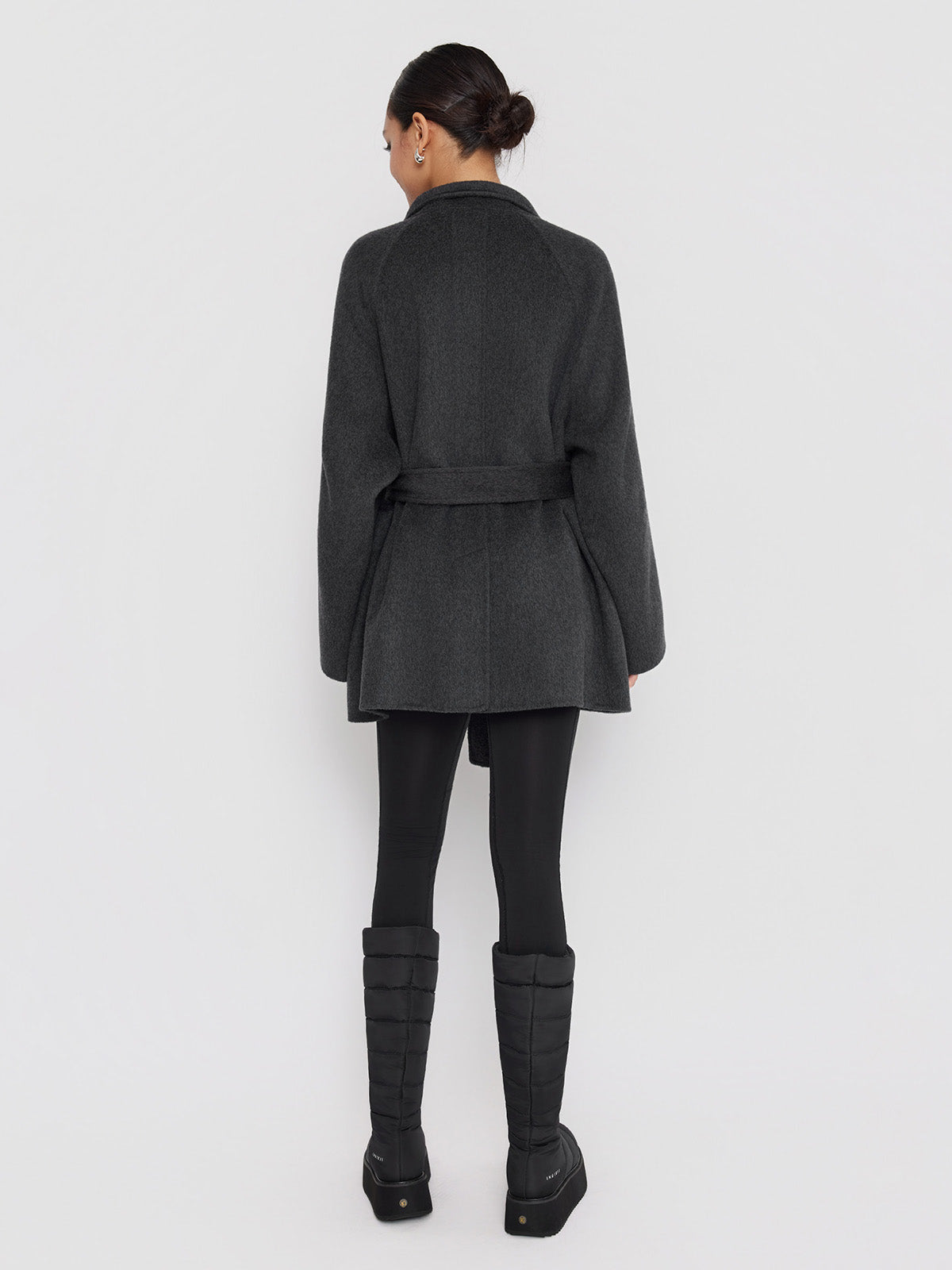 ASOBIO Double-Faced Stand Collar Wrap Coat