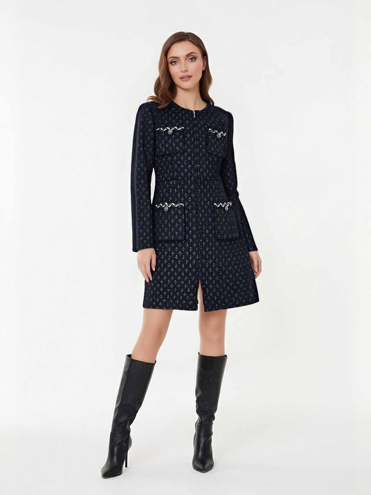 ASOBIO Tailored Tweed Mini Dress